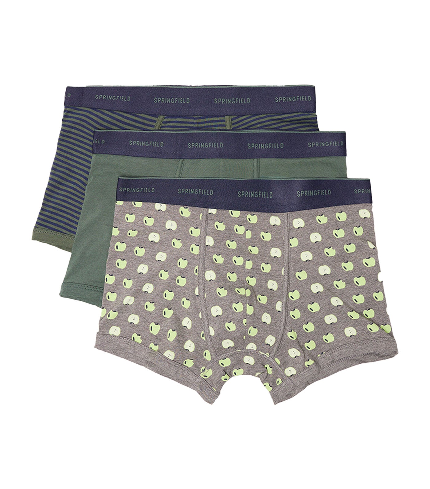 Pack Of 3 Apple Boxers Green