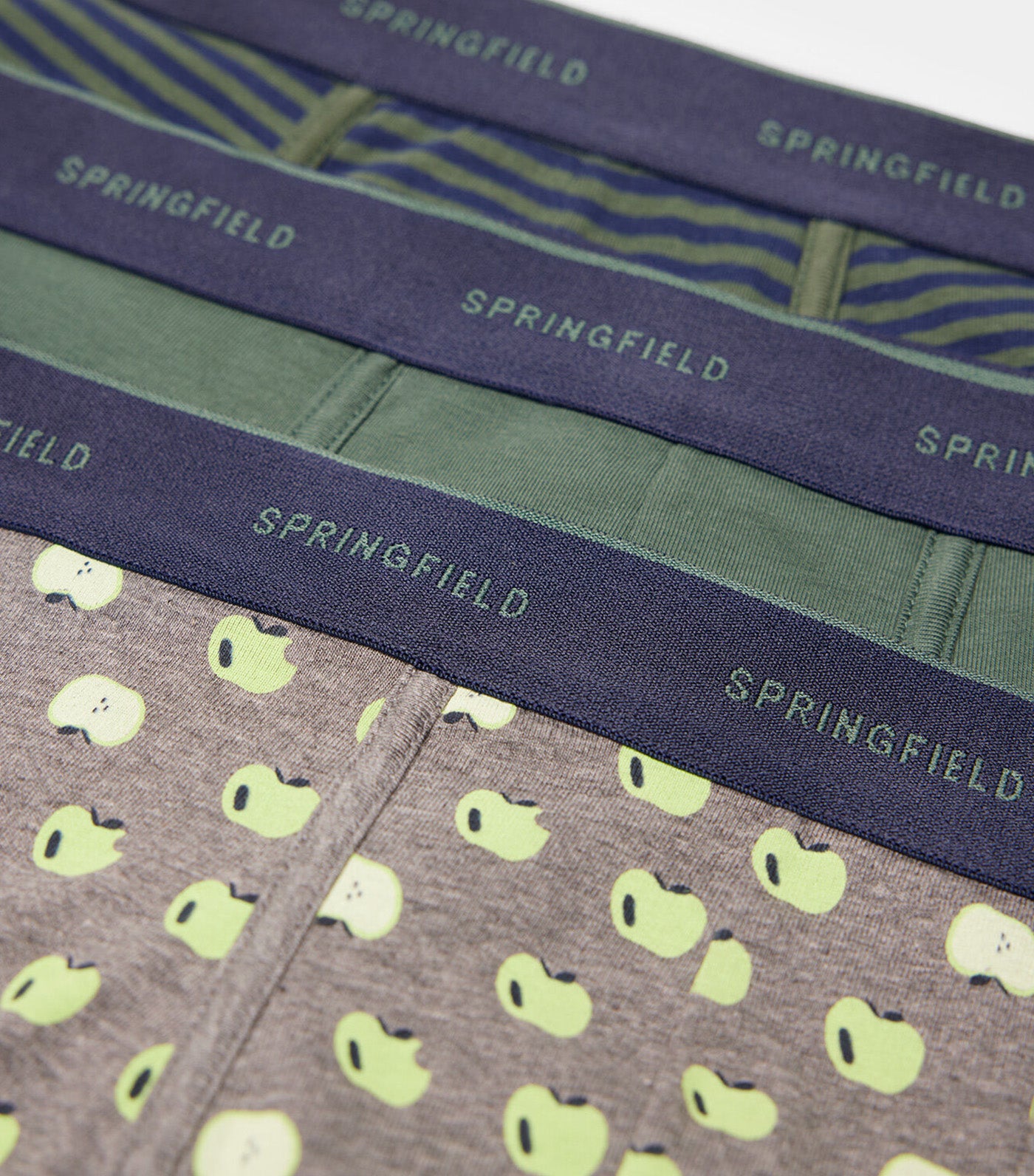Pack Of 3 Apple Boxers Green