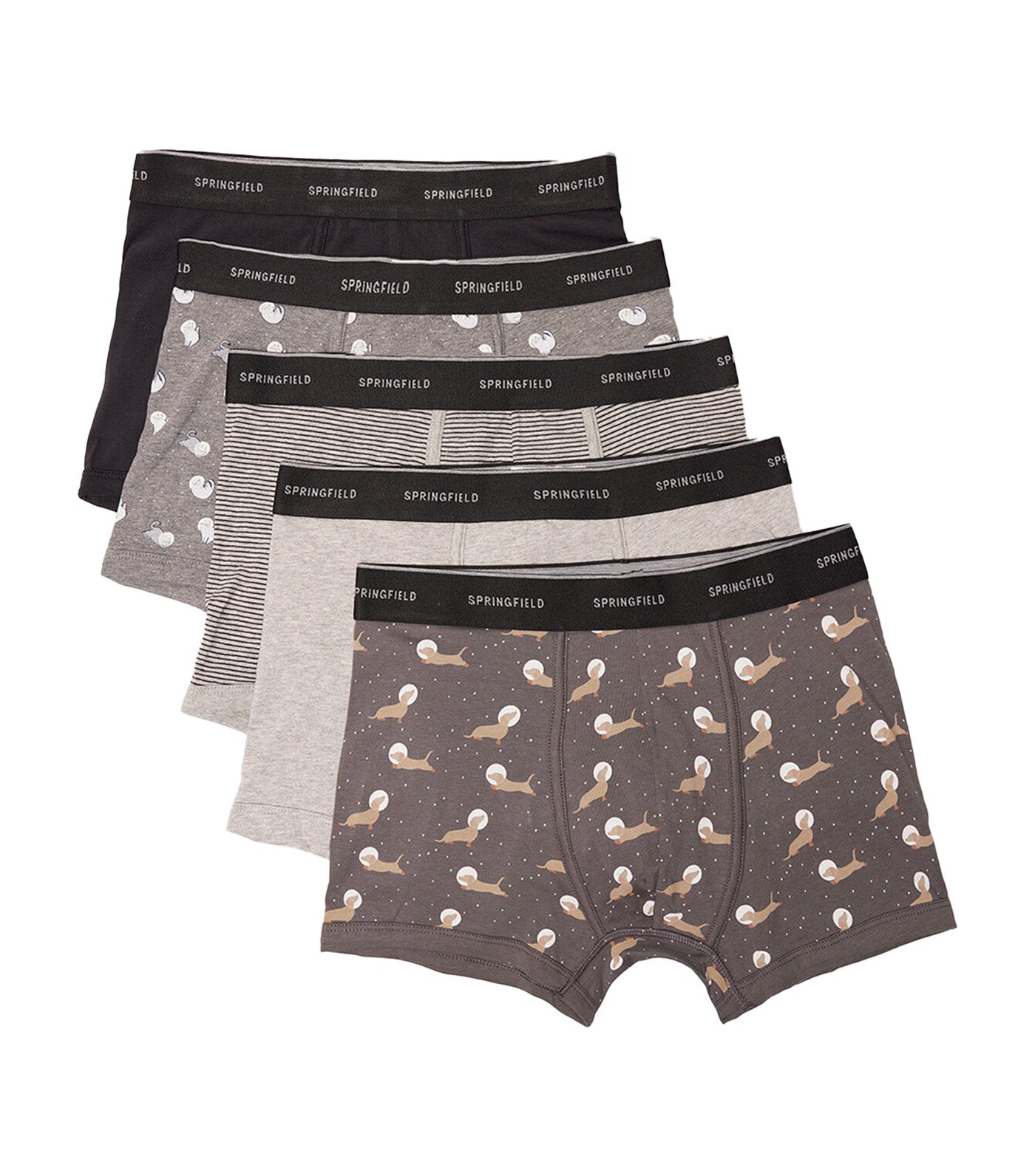 Pack of 5 Boxers Gray