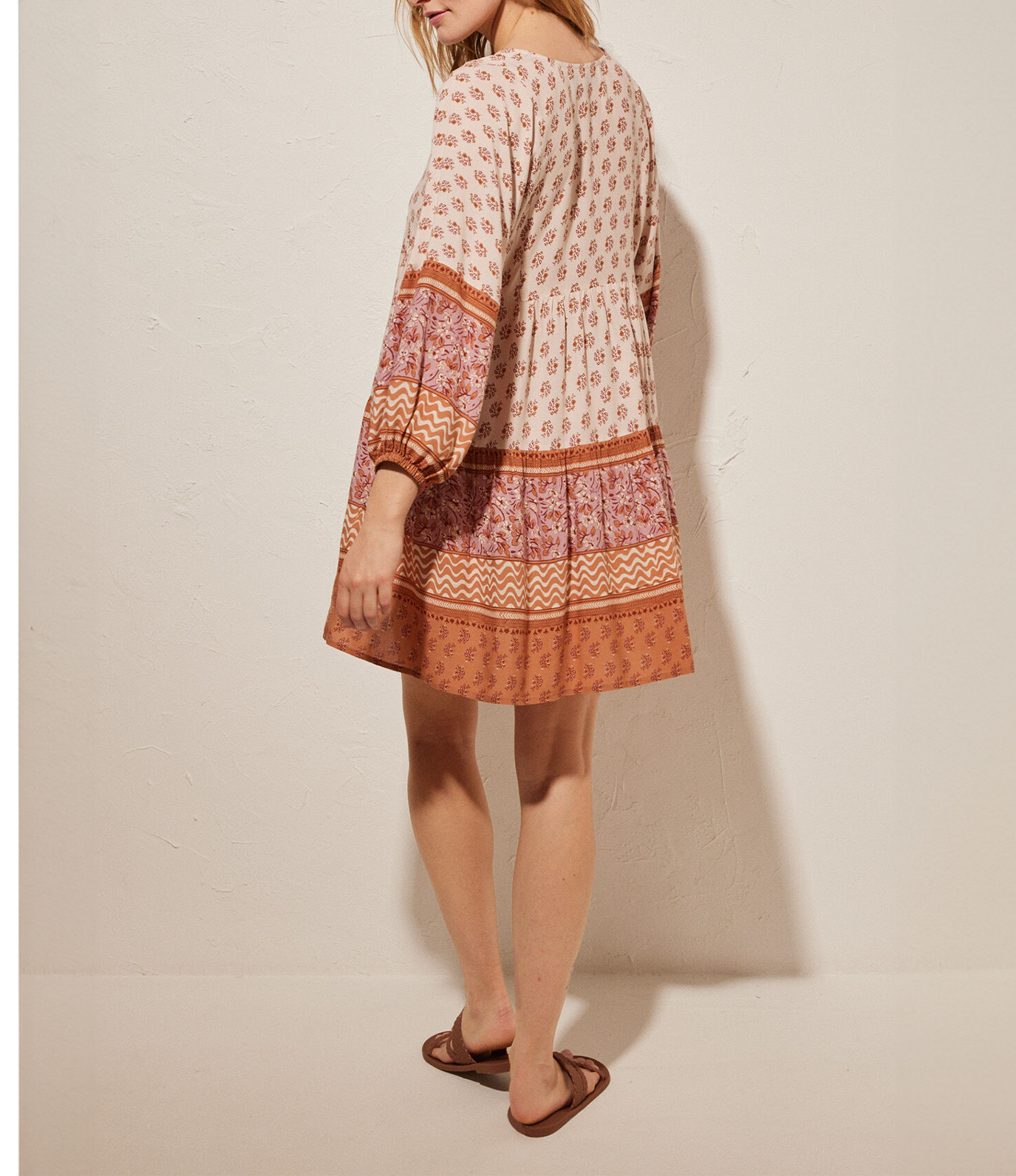 Short Pink Printed Dress