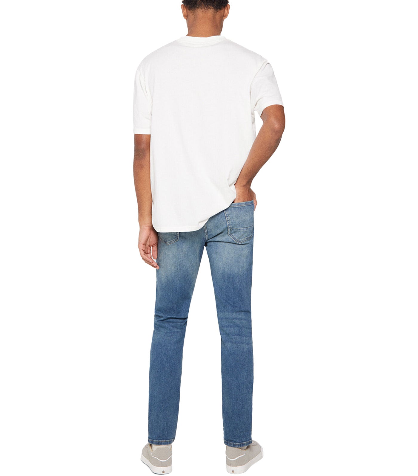 Medium Dark Wash Slim Jeans Turquoise