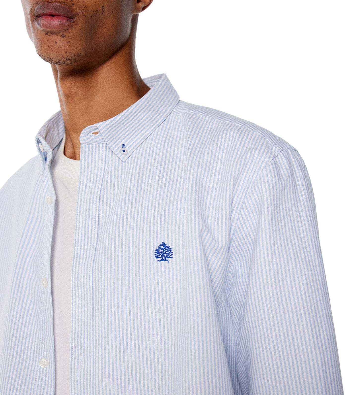 Striped Oxford Shirt Light Blue