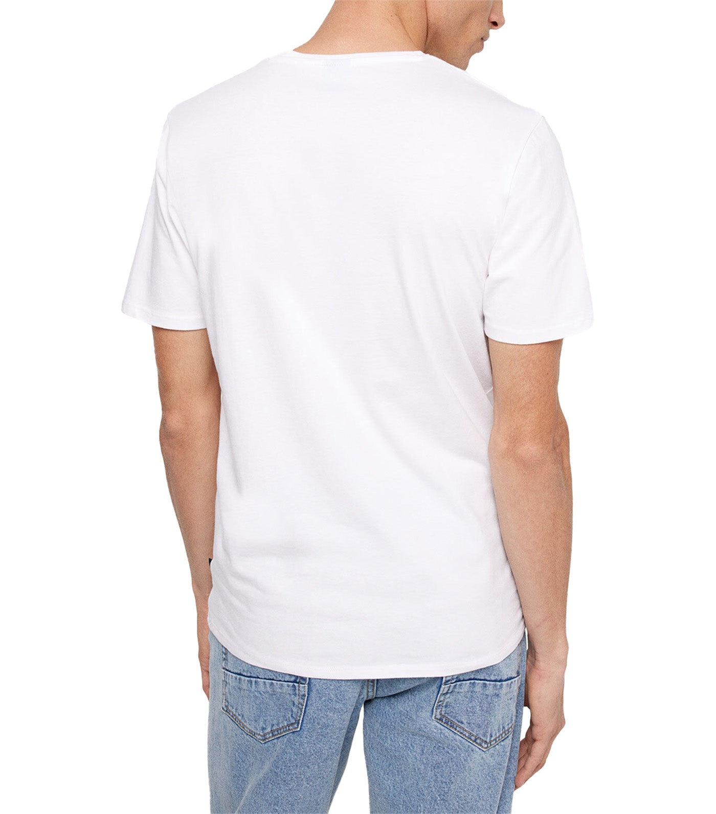 Elastane Round Neck T-Shirt White