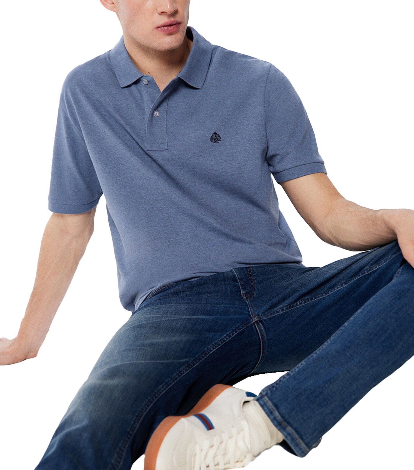 Fantasy Fabric Piqué Polo Shirt Blue