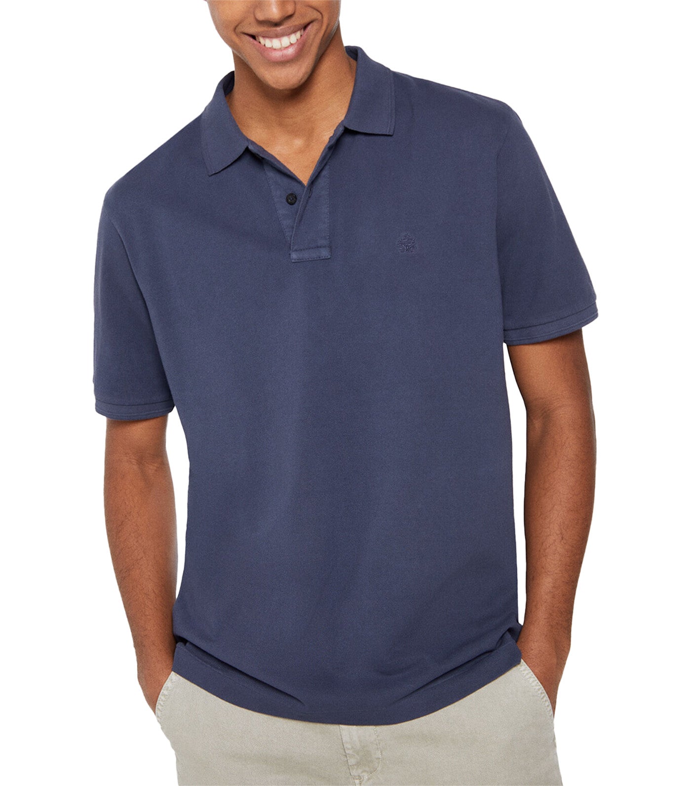 Special Washed Pique Polo Dark Blue