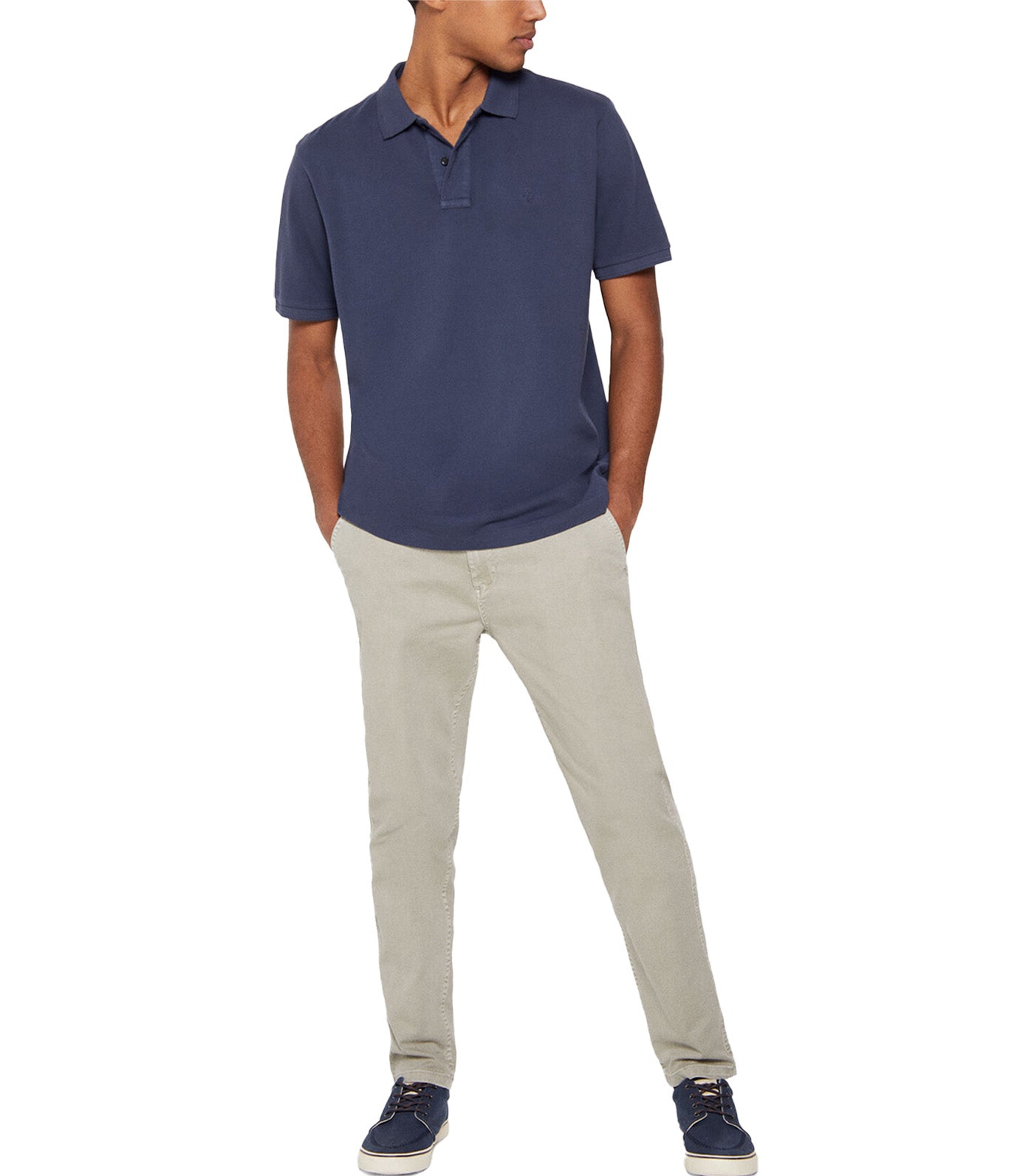 Special Washed Pique Polo Dark Blue