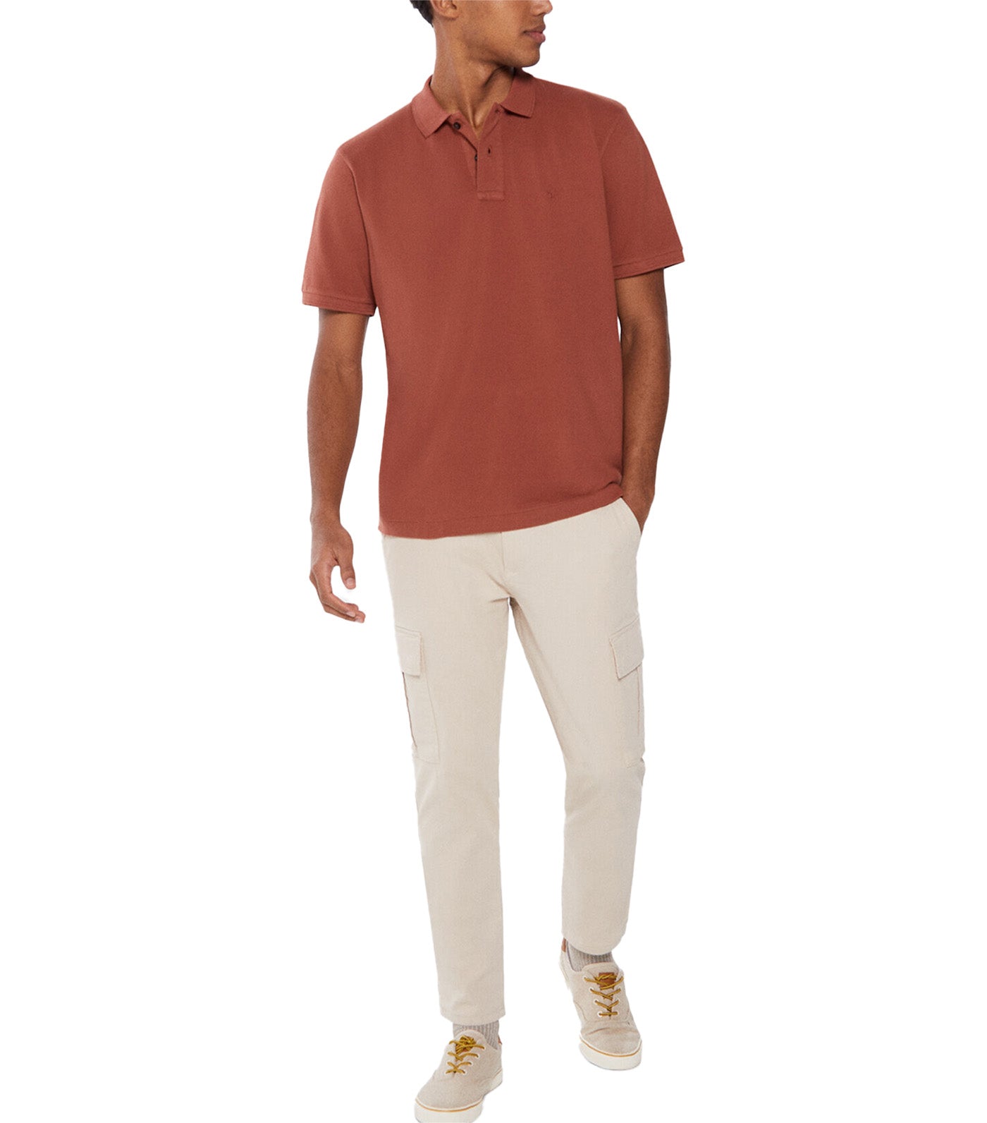 Special Washed Pique Polo Brown