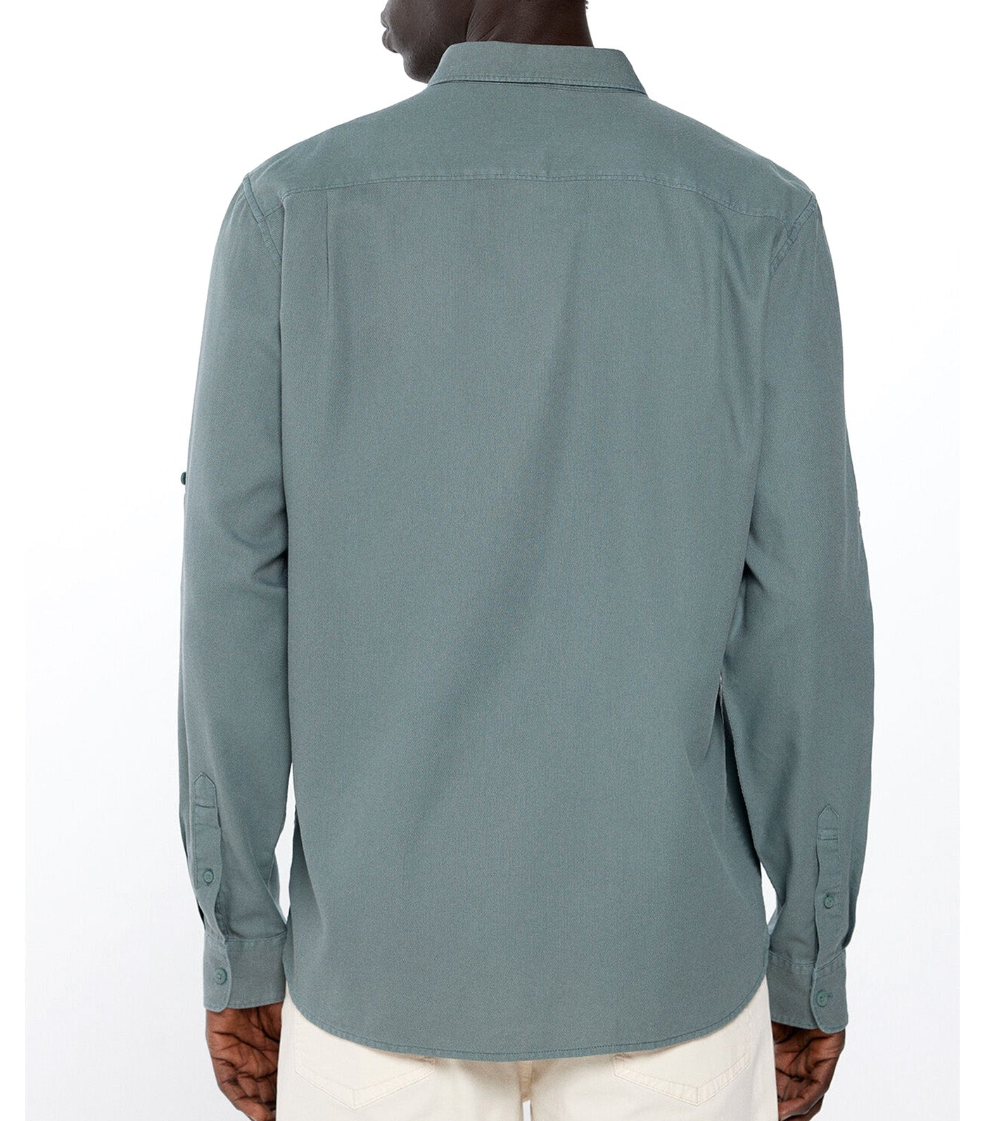 Textured Colored Shirt Green