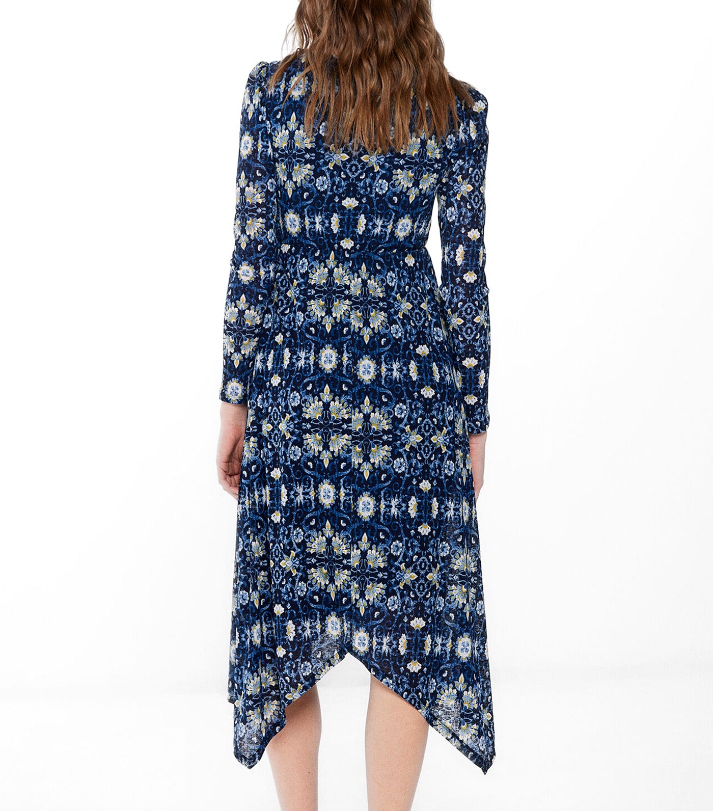 Borders Neckline Midi Dress