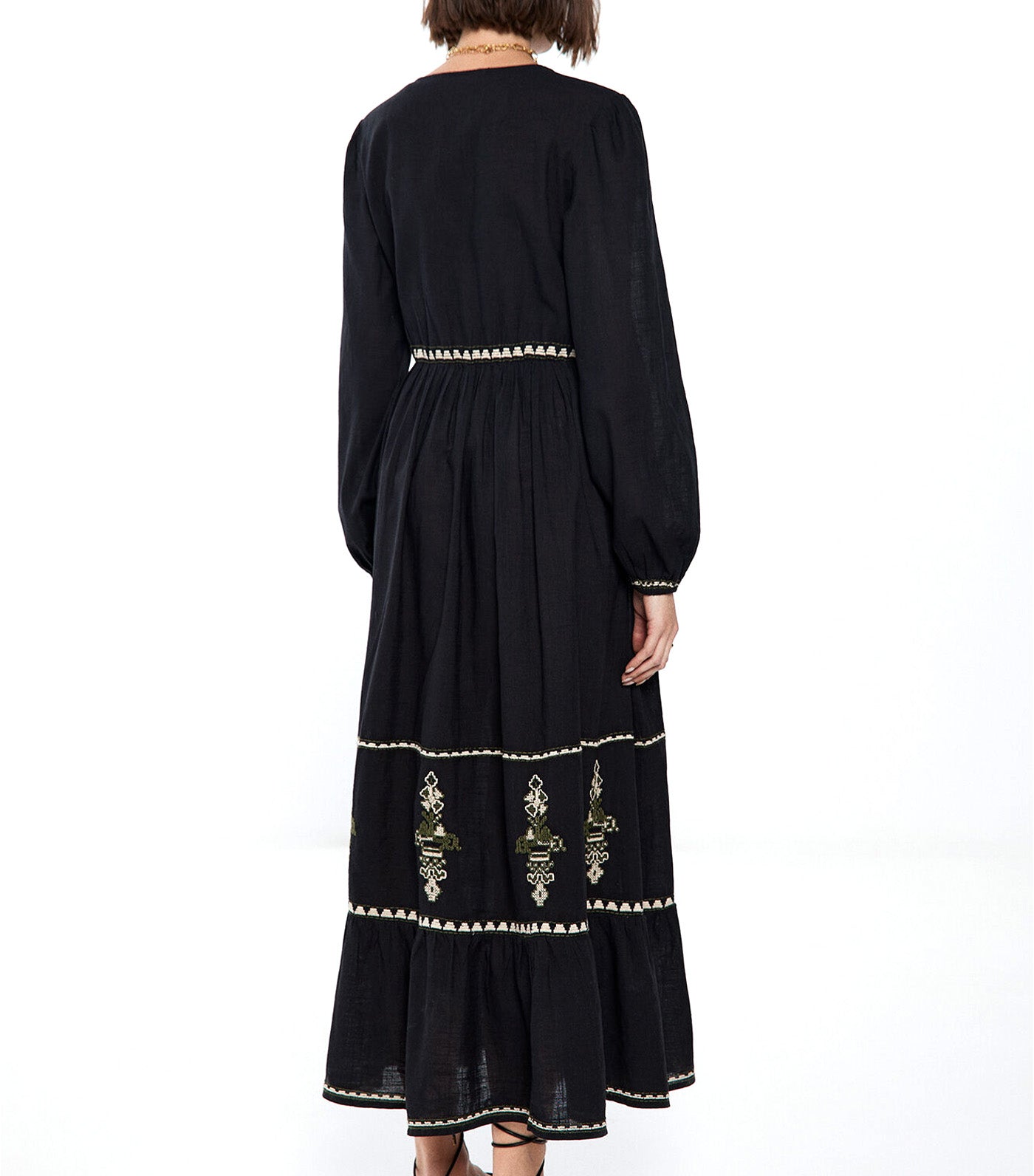 Embroidered Midi Dress