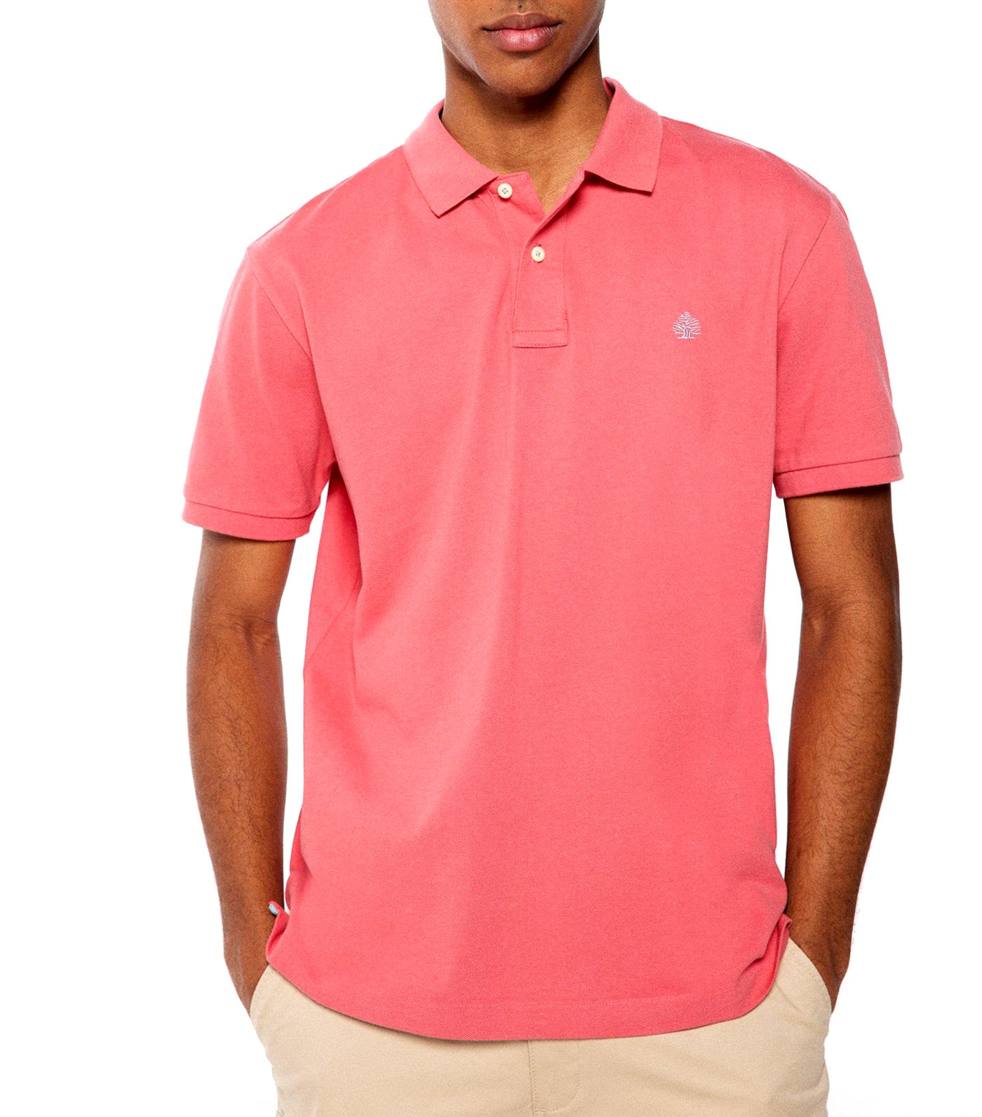 Basic Piqué Polo Shirt Red