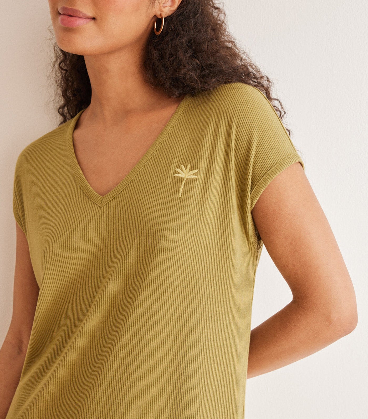 Long Rib Nightgown Green