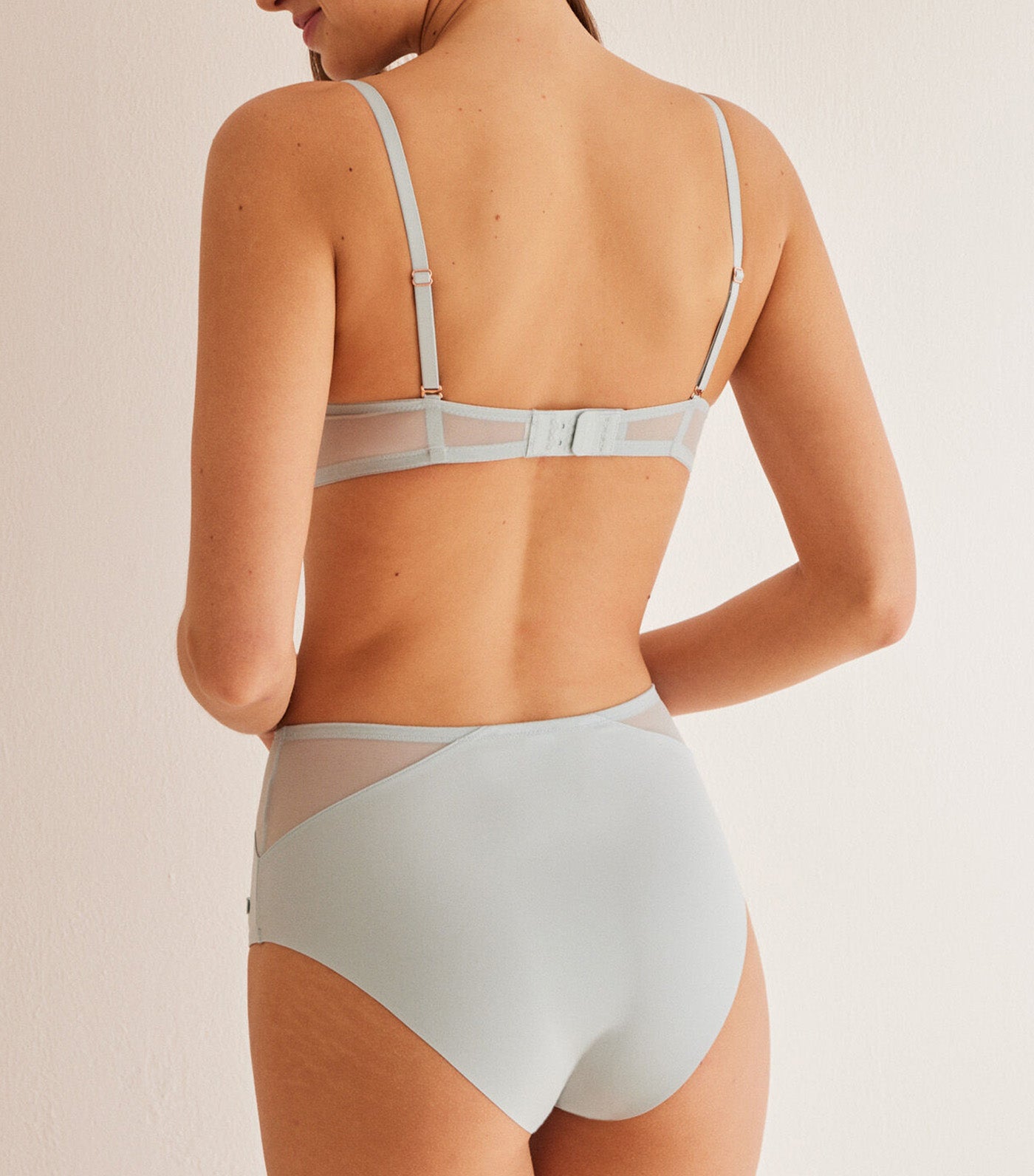Tulle High Waist Control Panty Blue