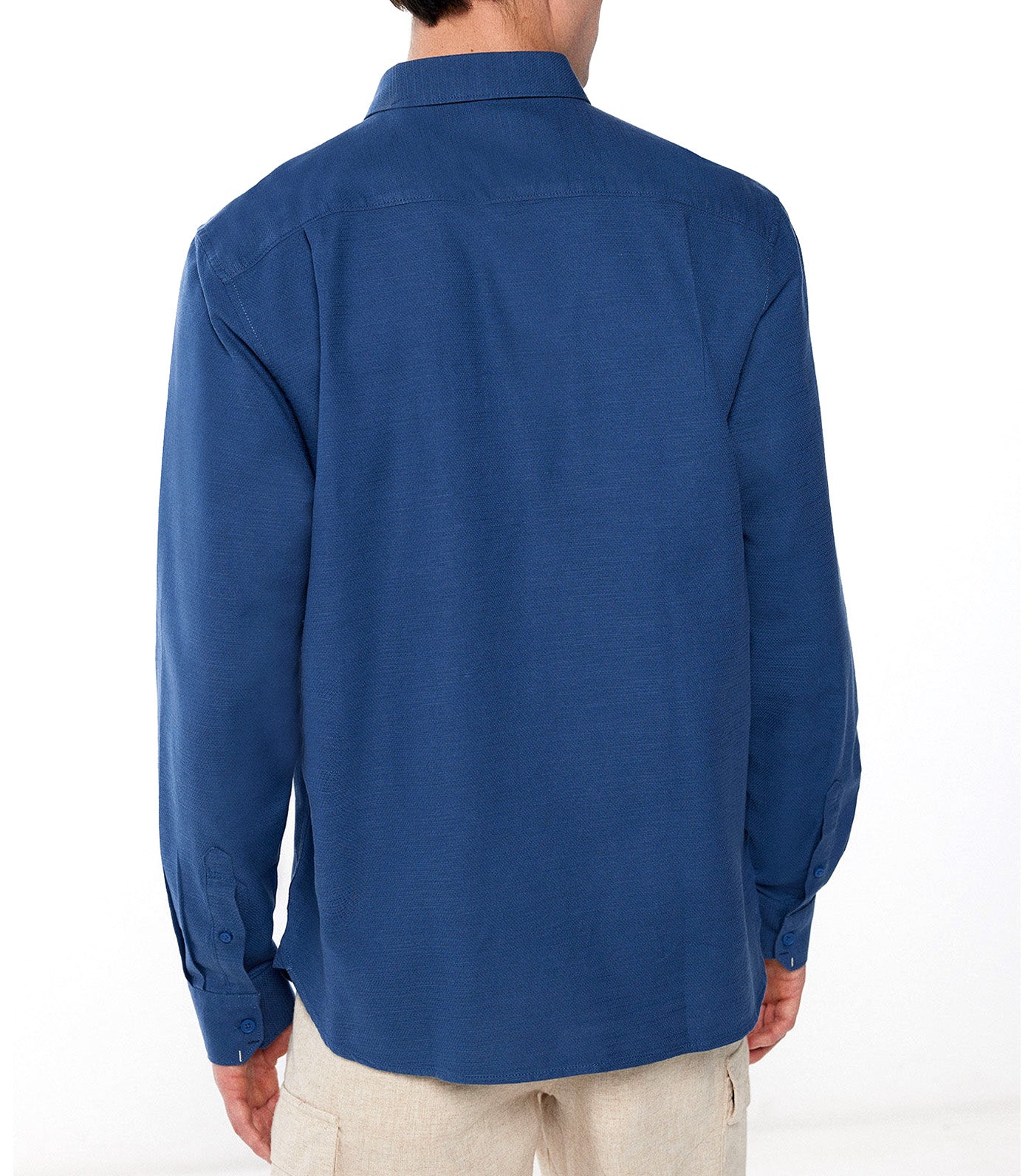 Rustic Structured Shirt Blue