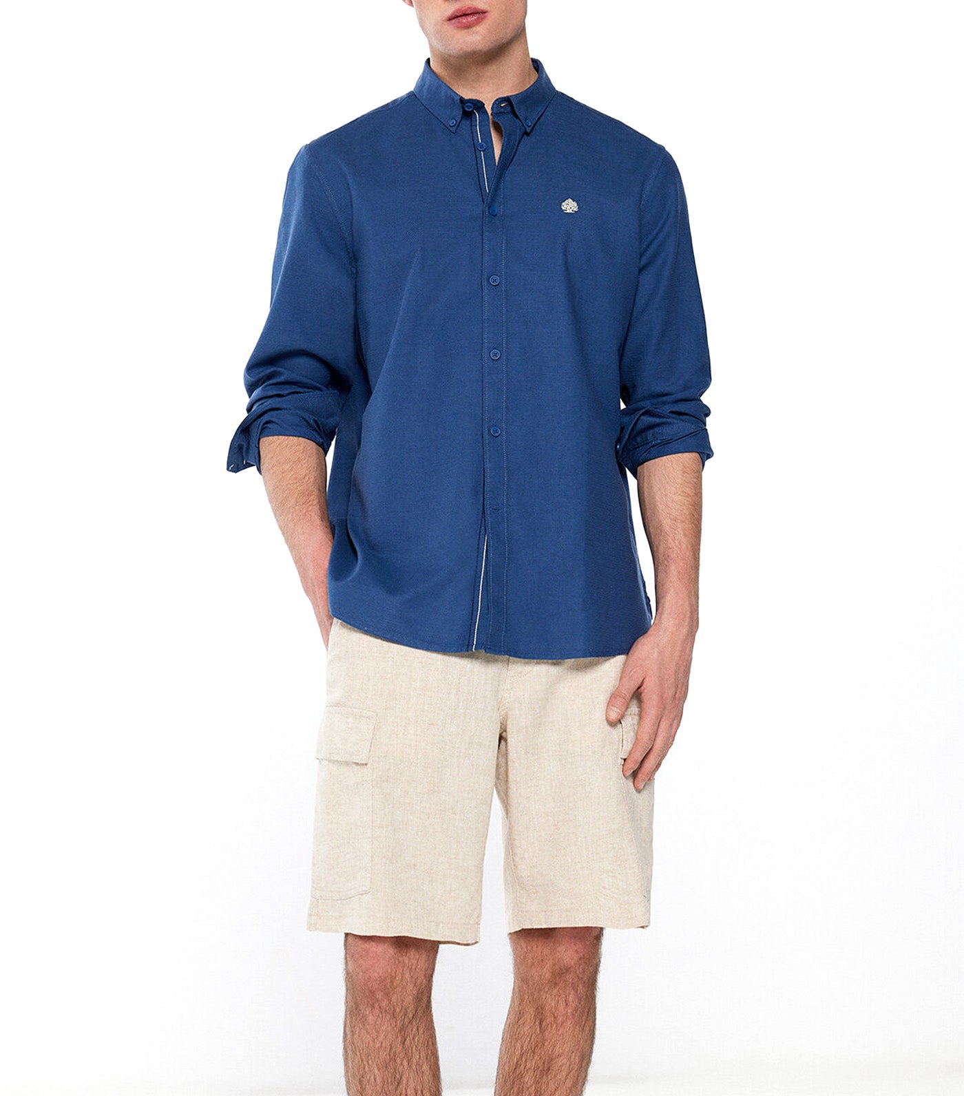 Rustic Structured Shirt Blue