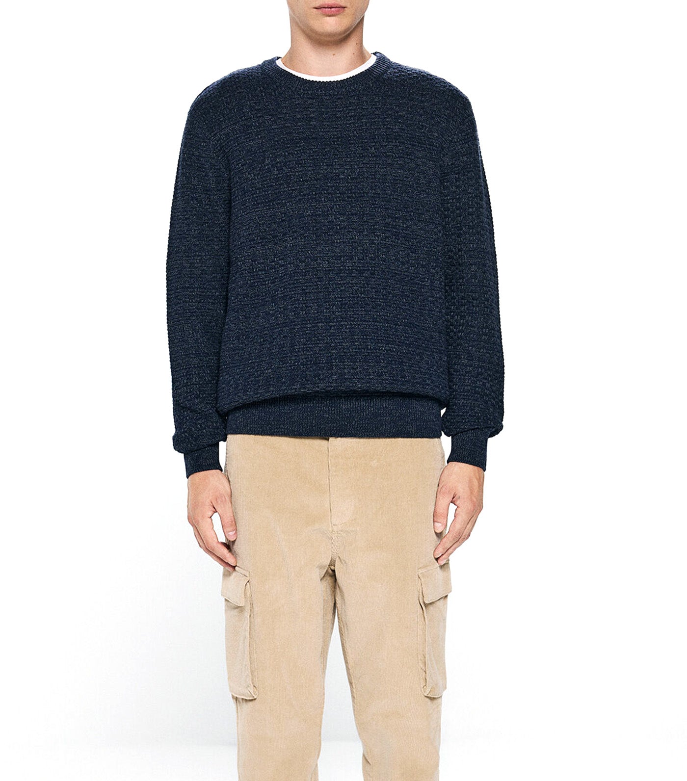 Textured Twisted Knit Jumper
Blue