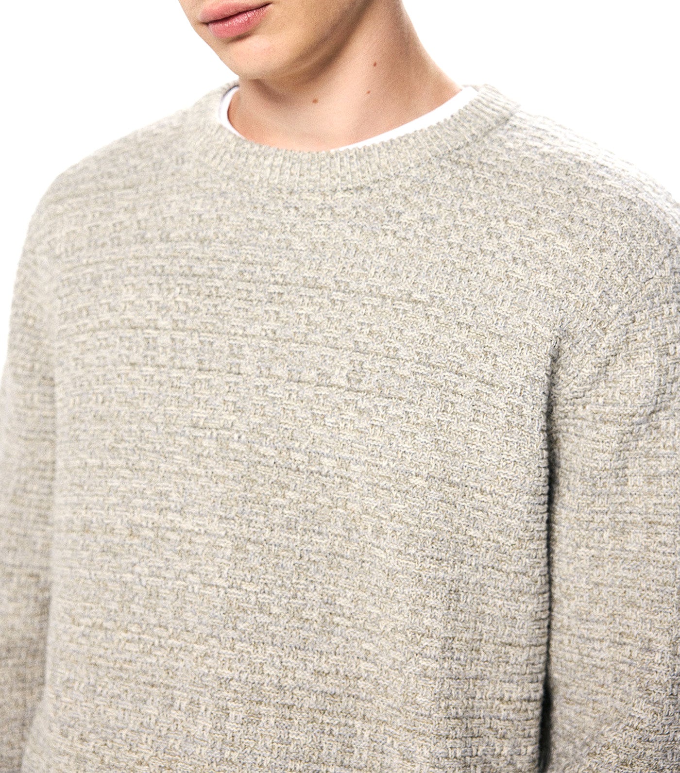 Textured Twisted Knit Jumper
Gray