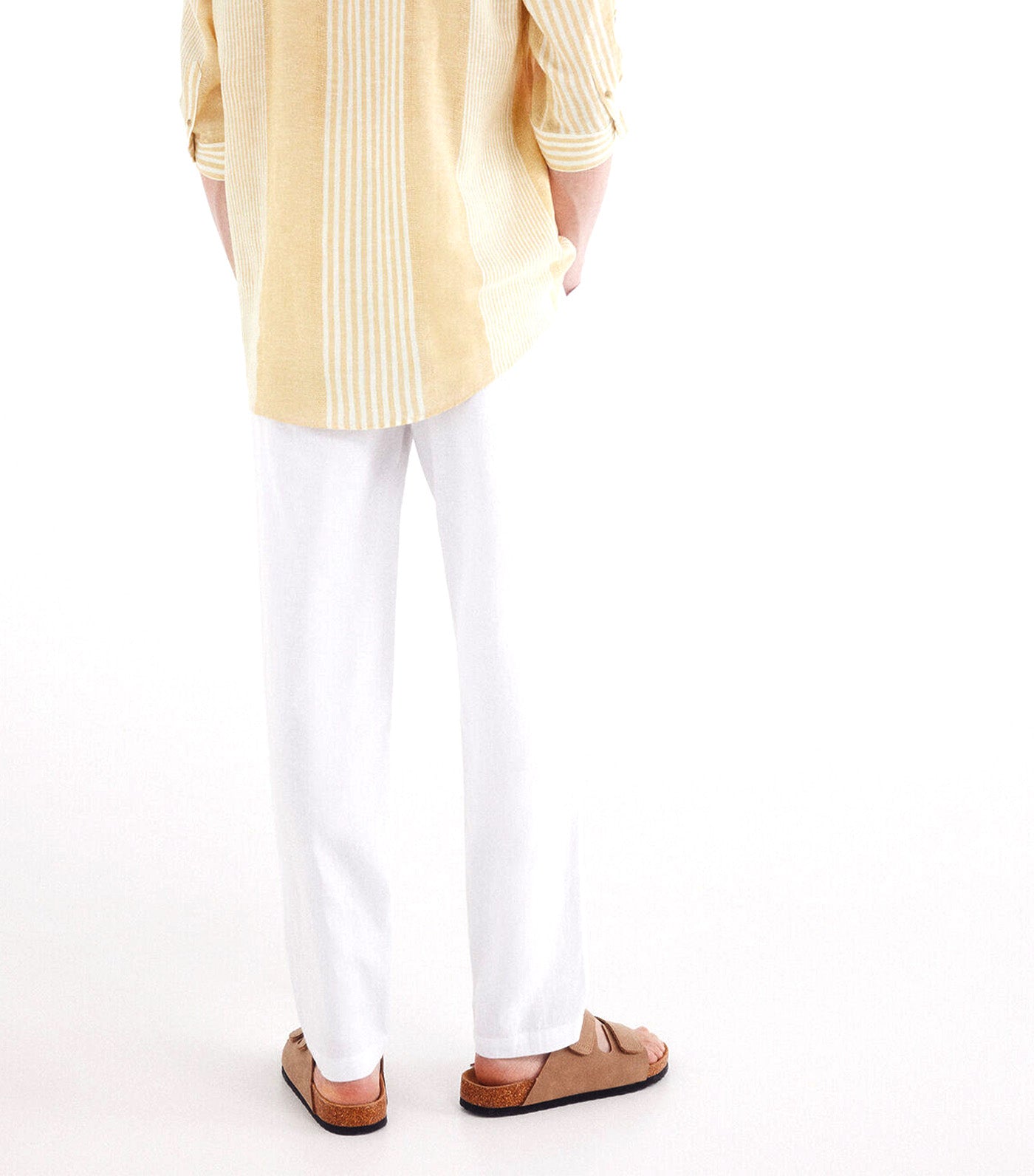 Slim Fit Linen Chino Pants