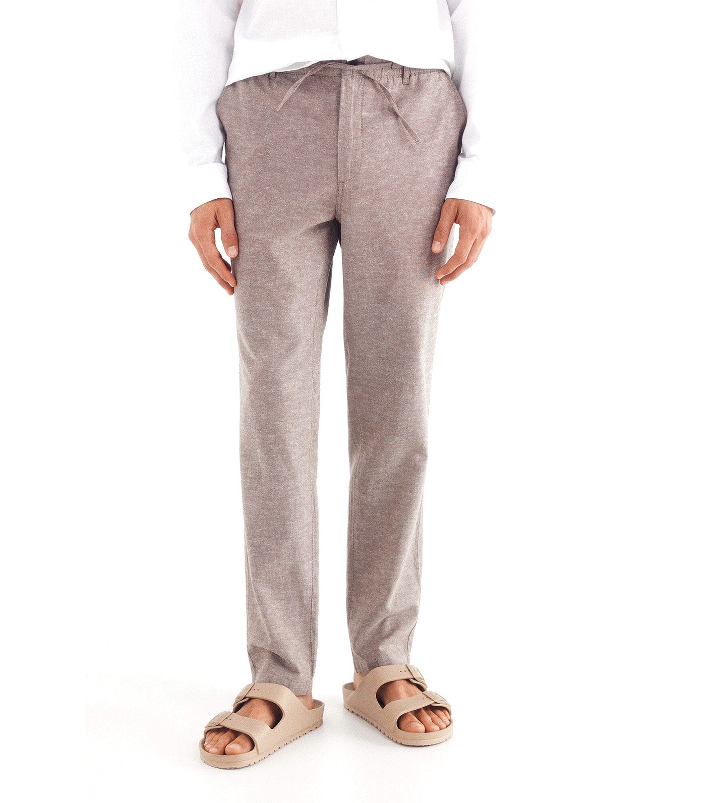 Slim Fit Linen Chino Pants