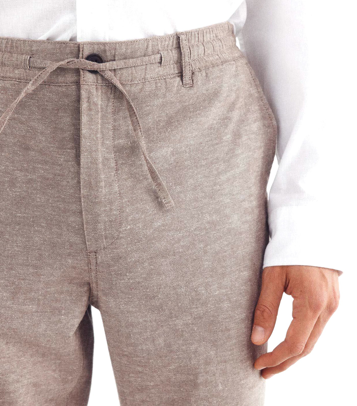 Slim Fit Linen Chino Pants