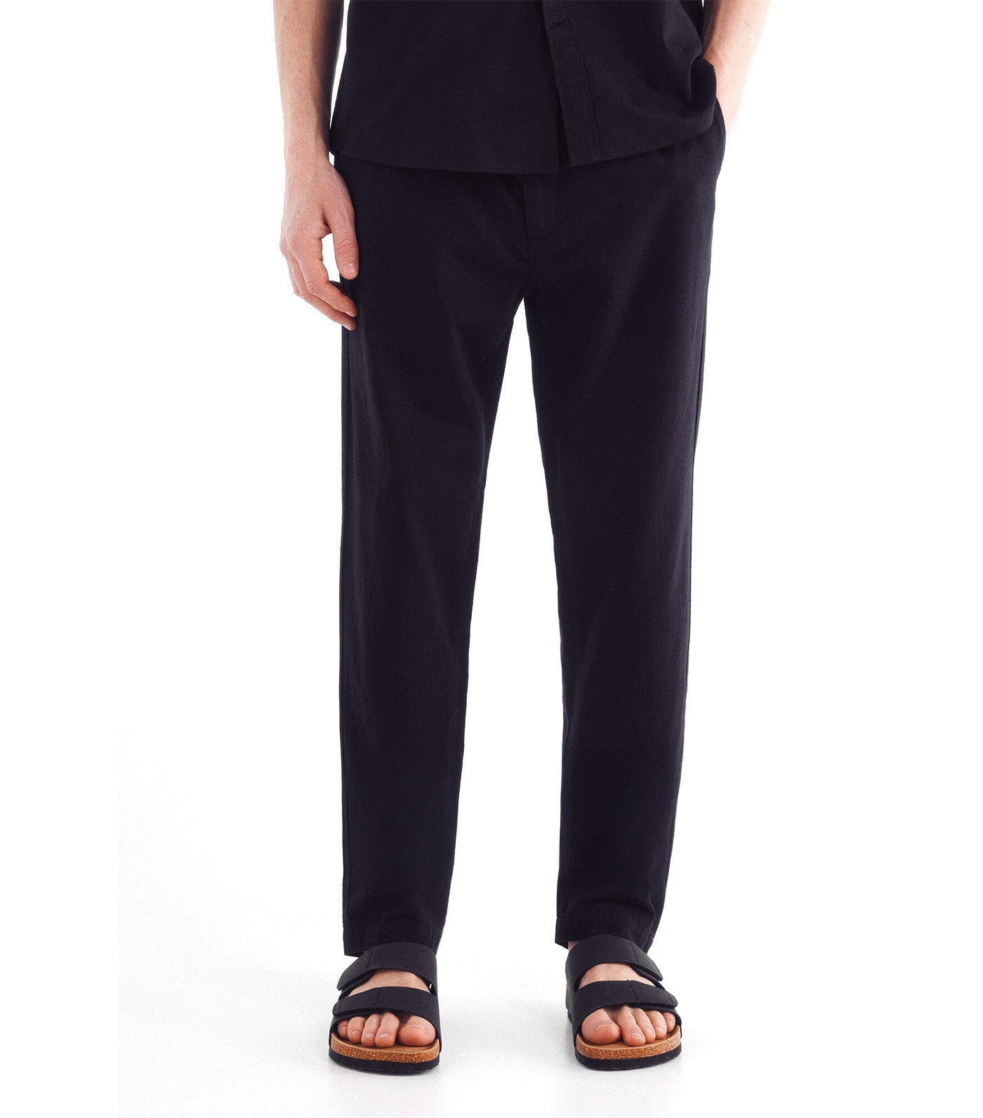 Slim Fit Linen Chino Pants