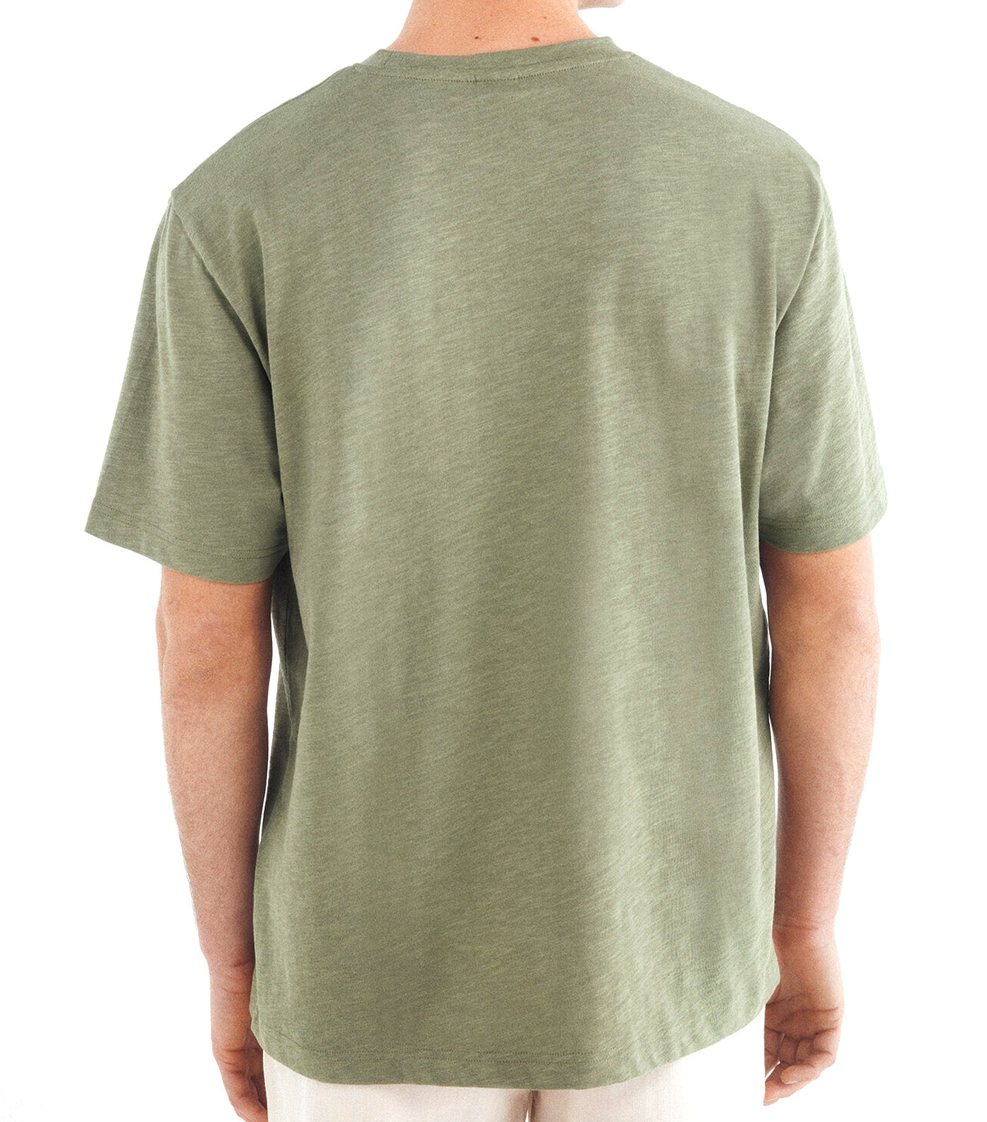 Slub Cotton T-Shirt Light Khaki