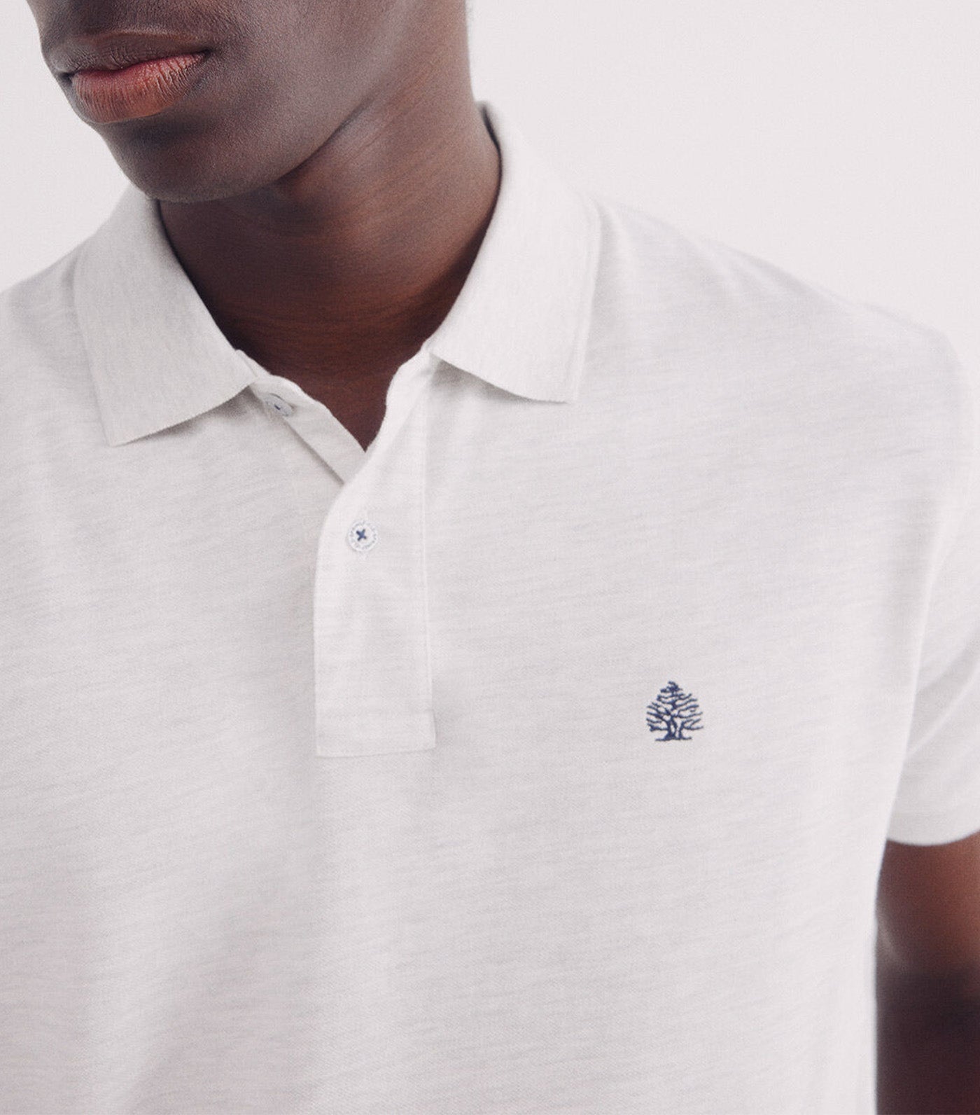 Regular Fit Basic Fancy Piqué Polo Light Gray