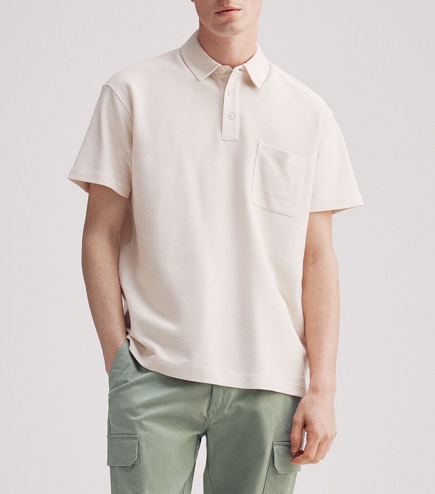 Regular Fit Structured Pocket Polo