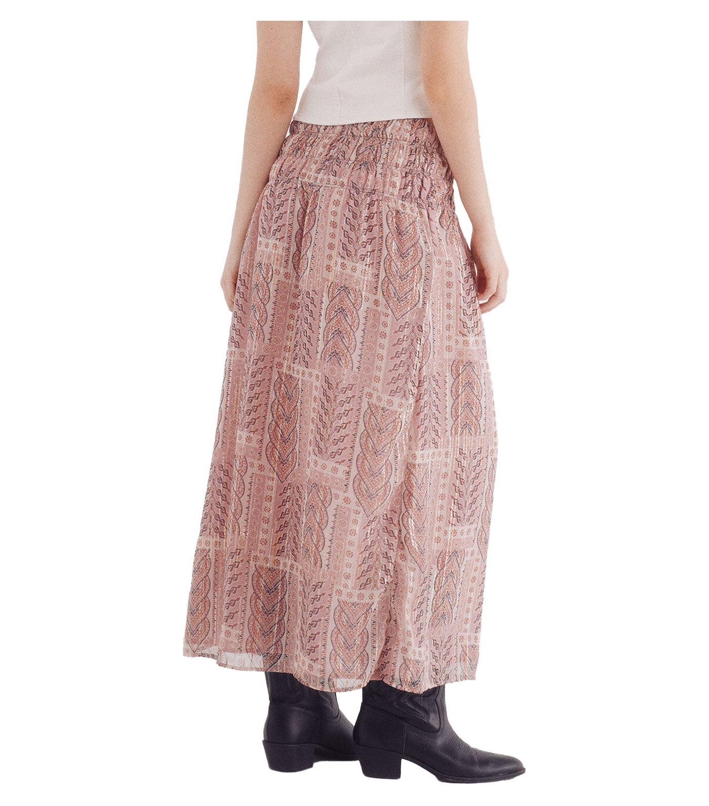 Long Lurex Chiffon Skirt