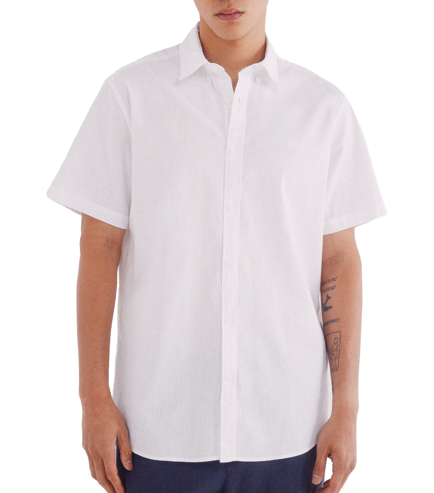 Short-Sleeved Linen Shirt