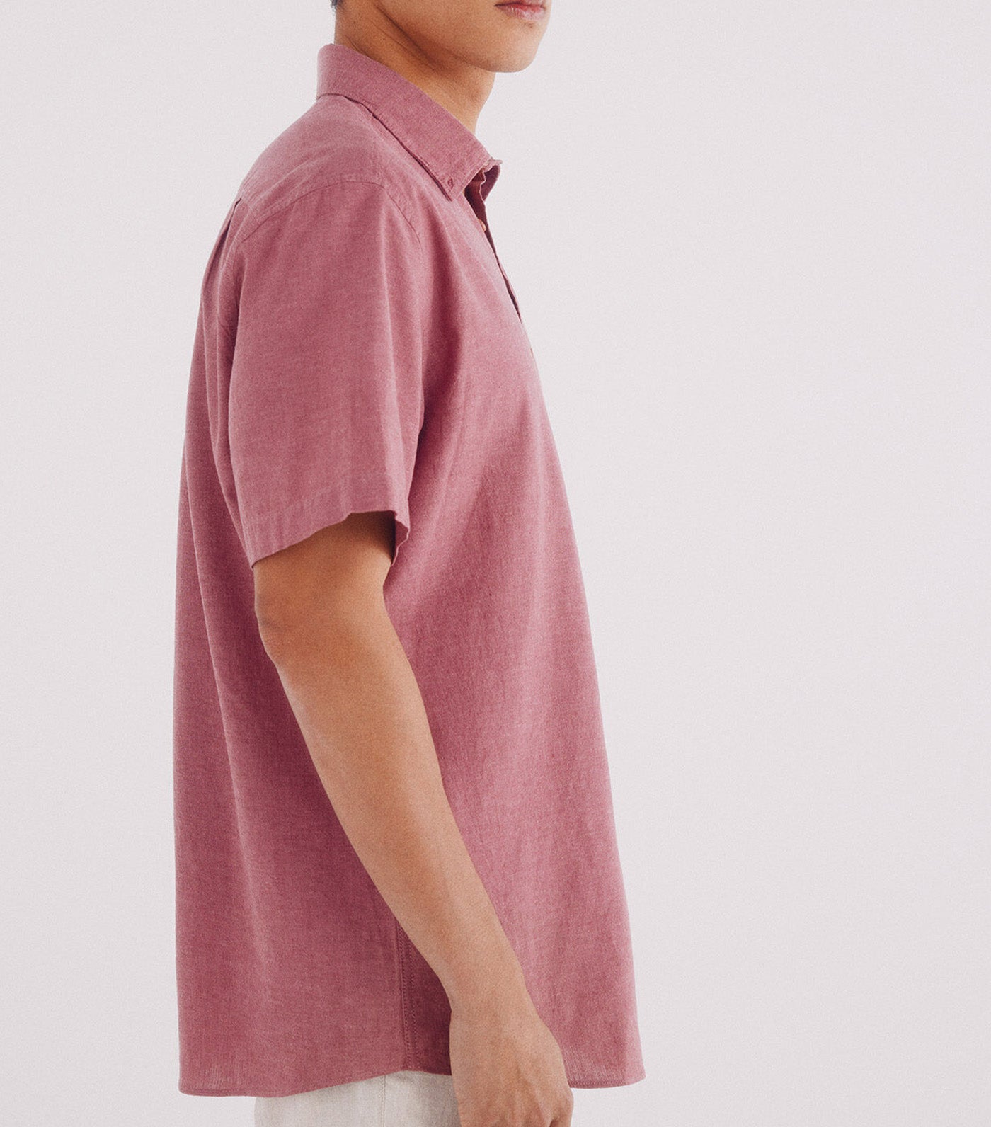 Short-Sleeved Linen Shirt