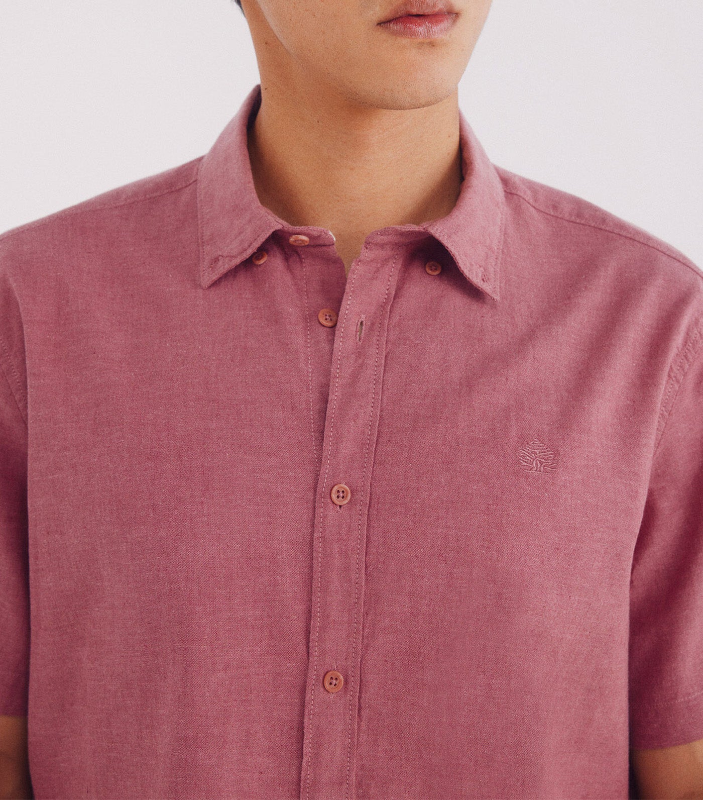 Short-Sleeved Linen Shirt