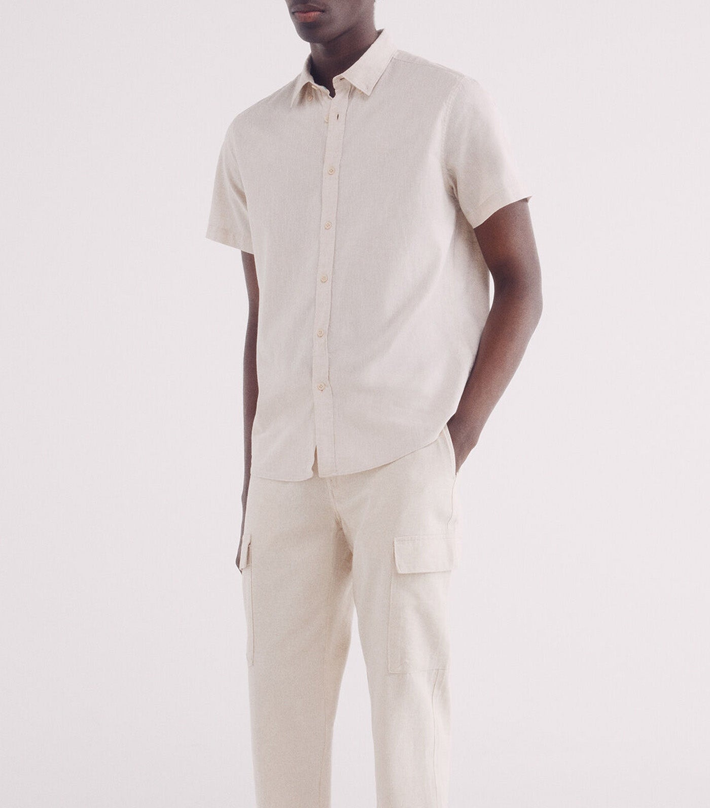 Short-Sleeved Linen Shirt