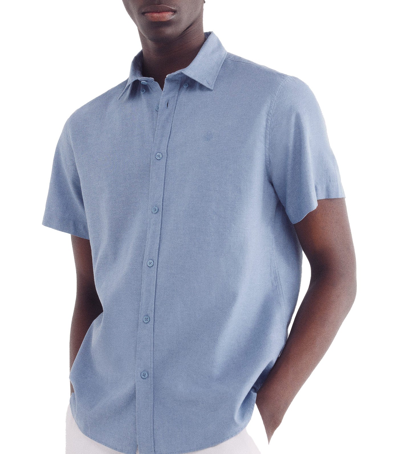 Short-Sleeved Linen Shirt