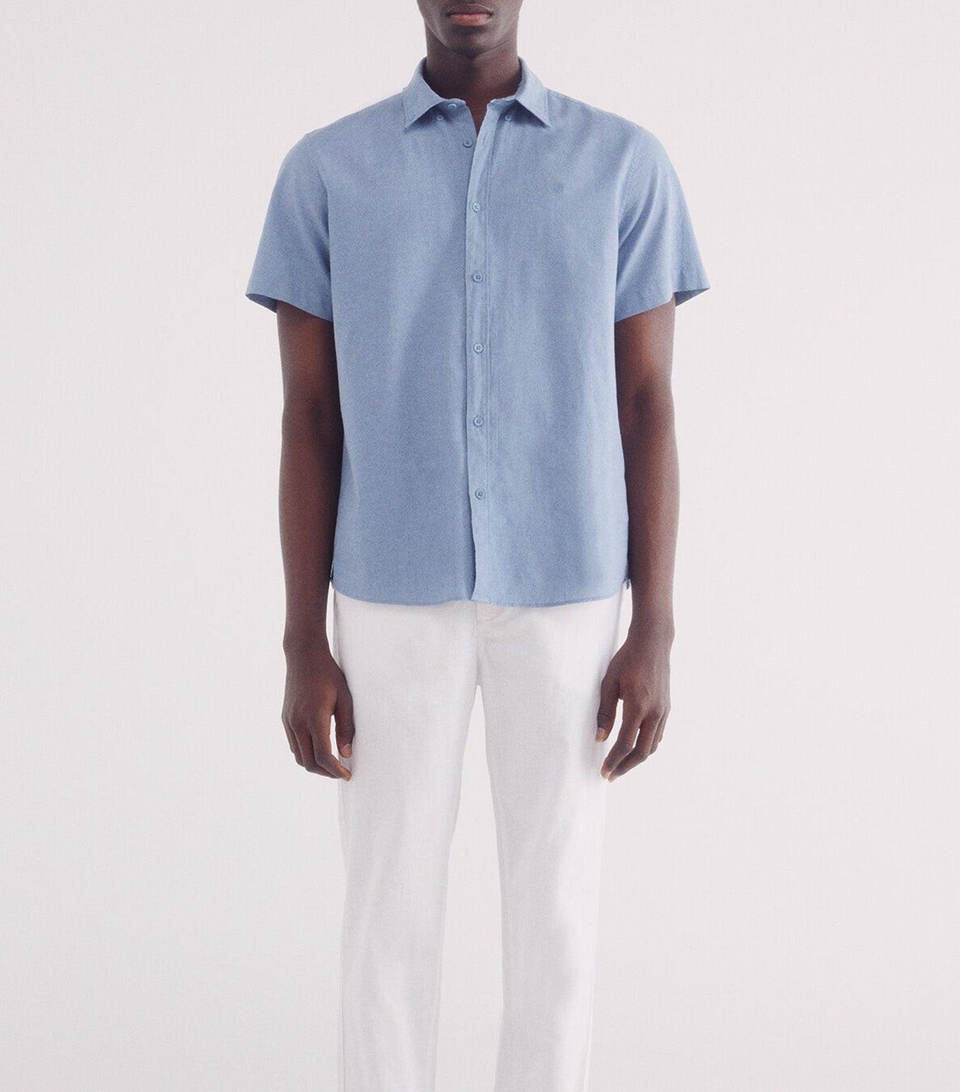 Short-Sleeved Linen Shirt