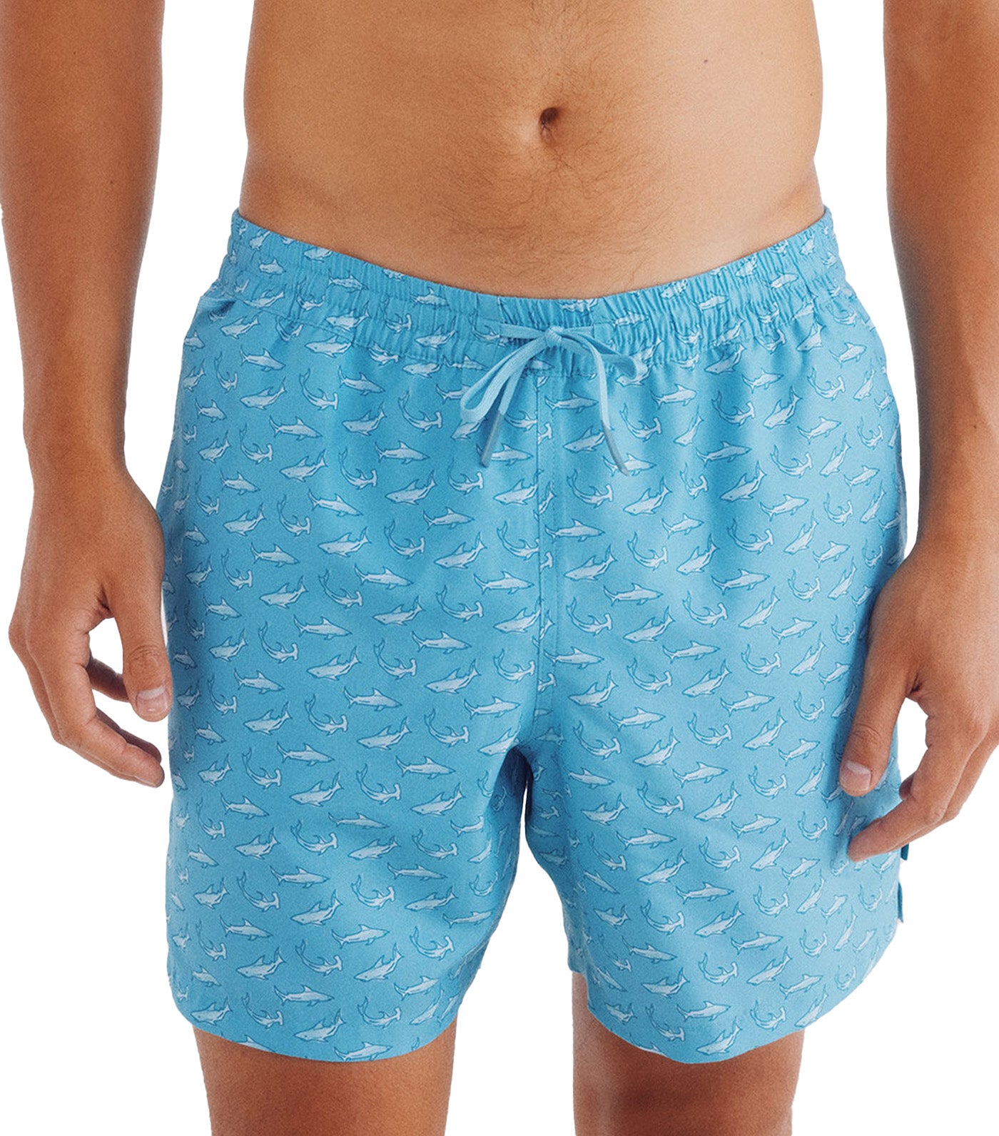 Shark Print Swimsuit Turquoise