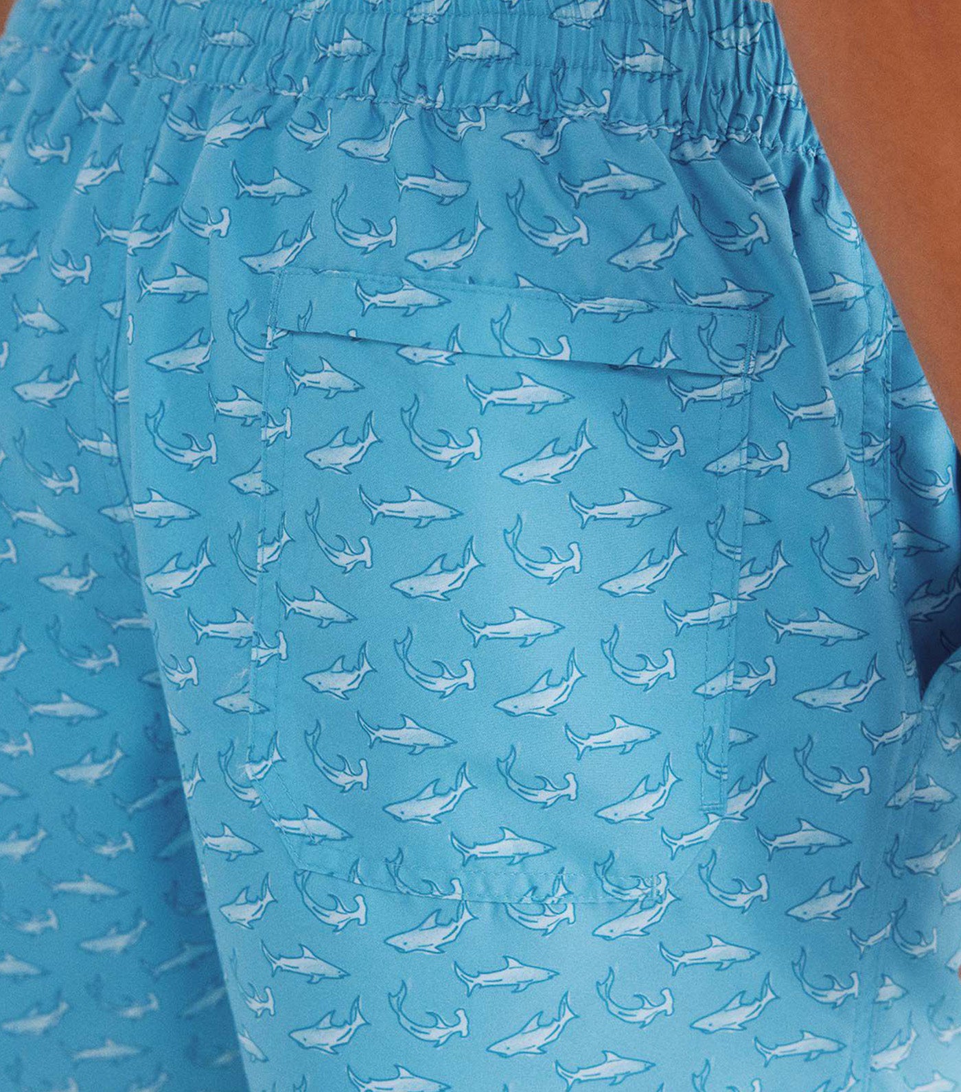 Shark Print Swimsuit Turquoise