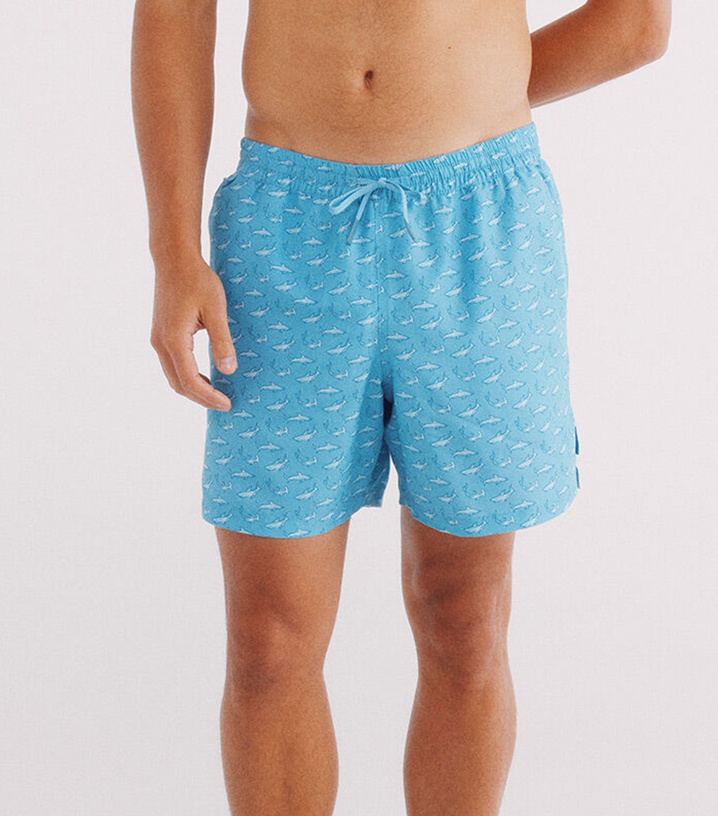 Shark Print Swimsuit Turquoise