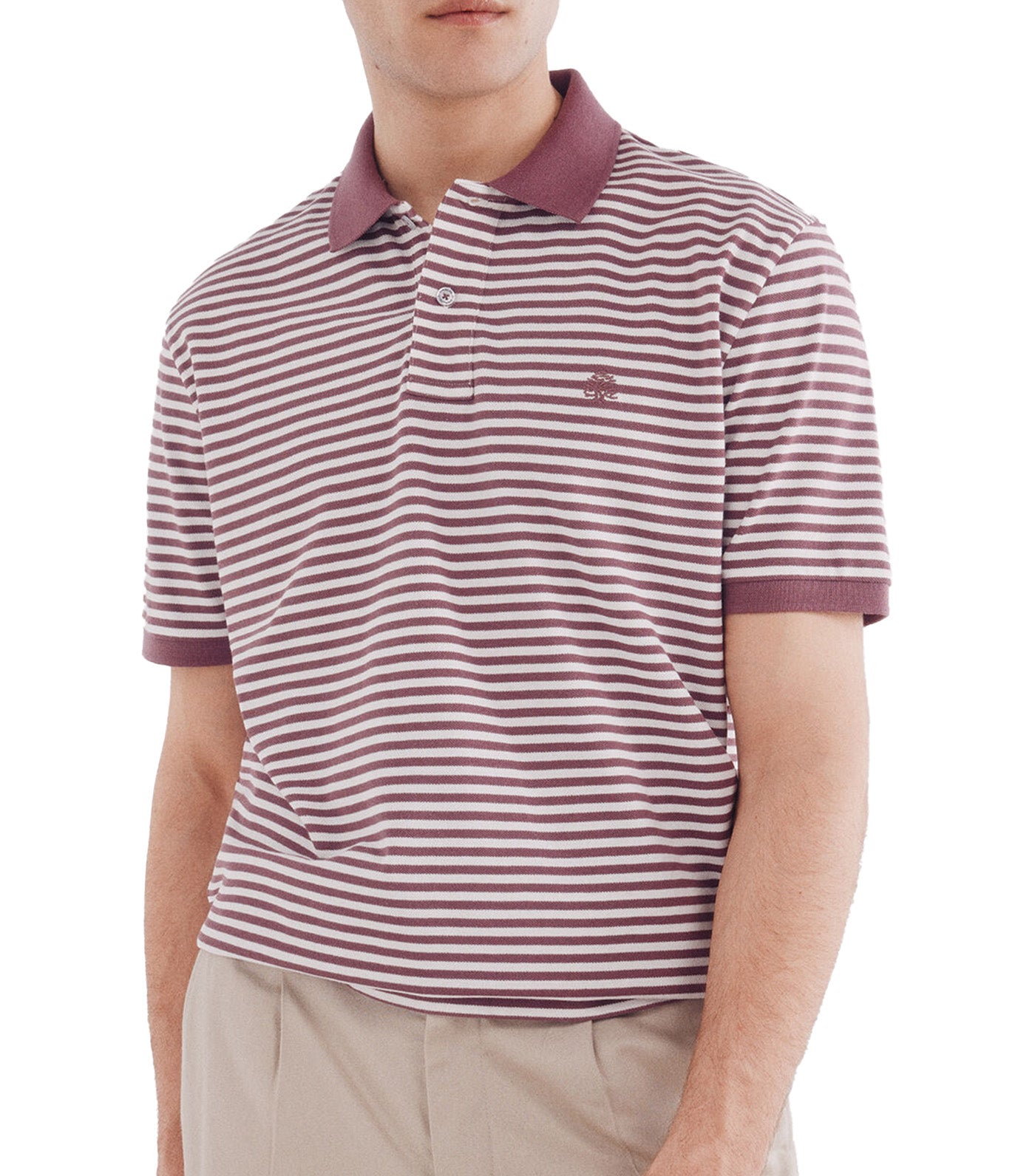 Basic Striped Regular Fit Piqué Polo