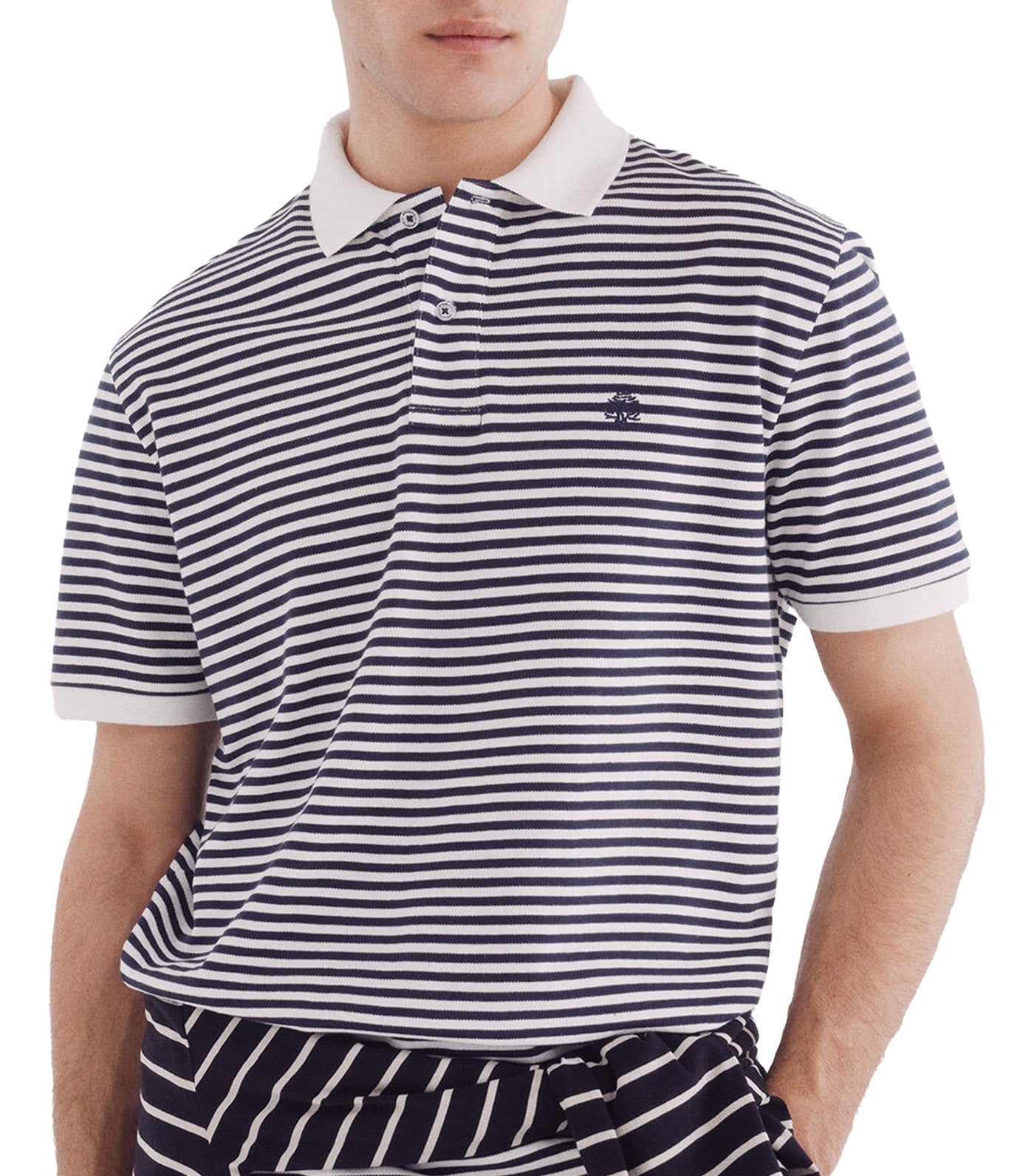 Basic Striped Regular Fit Piqué Polo