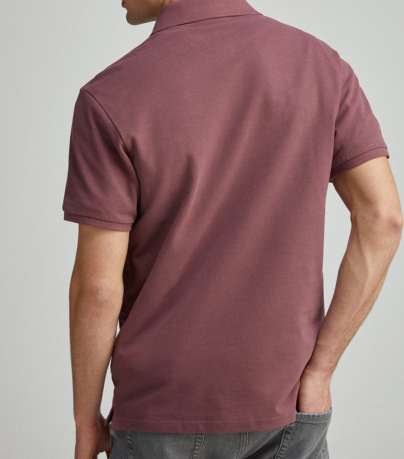 Slim Fit Contrast Piqué Polo Placket