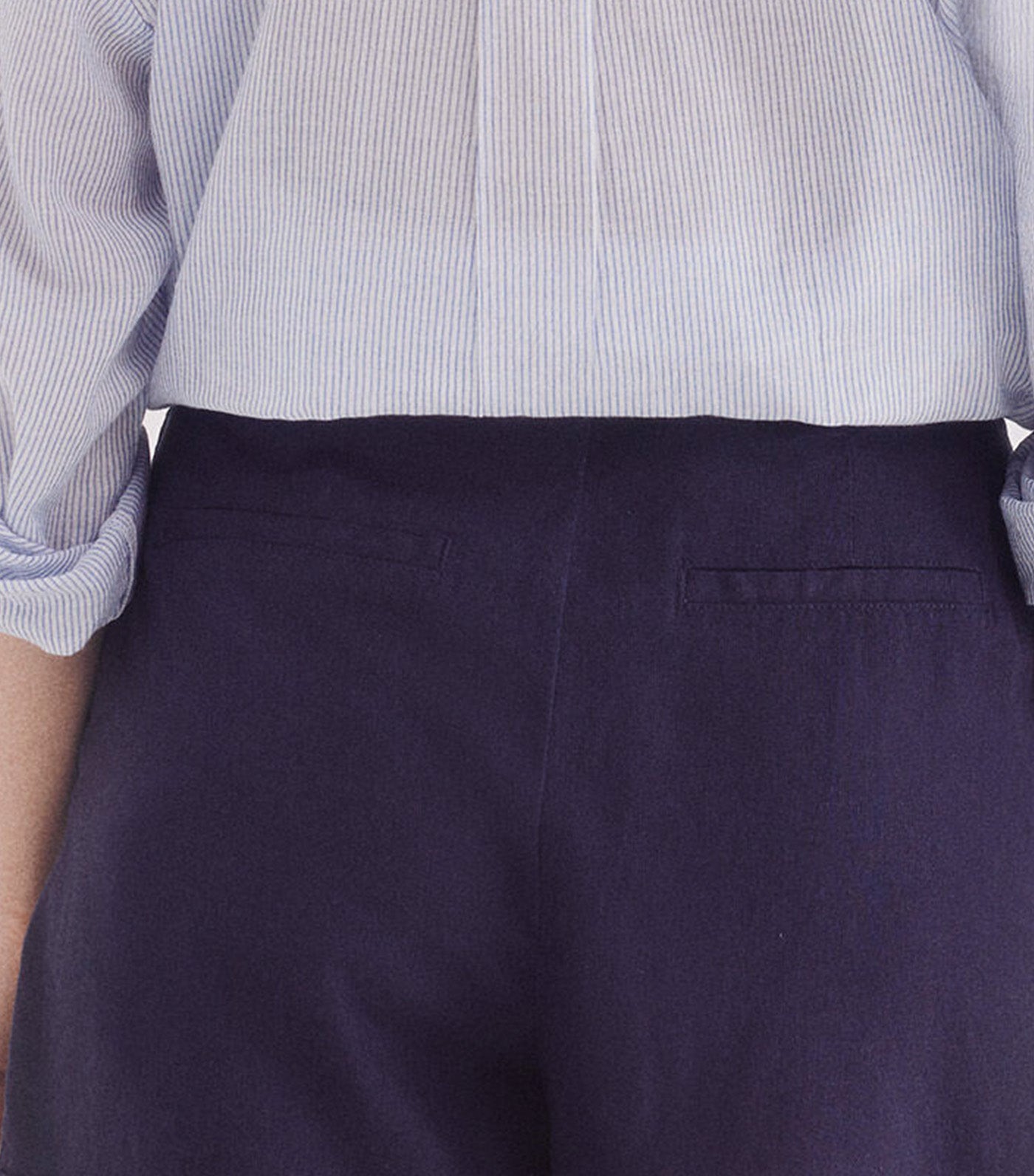 Linen Shorts with Braided Belt