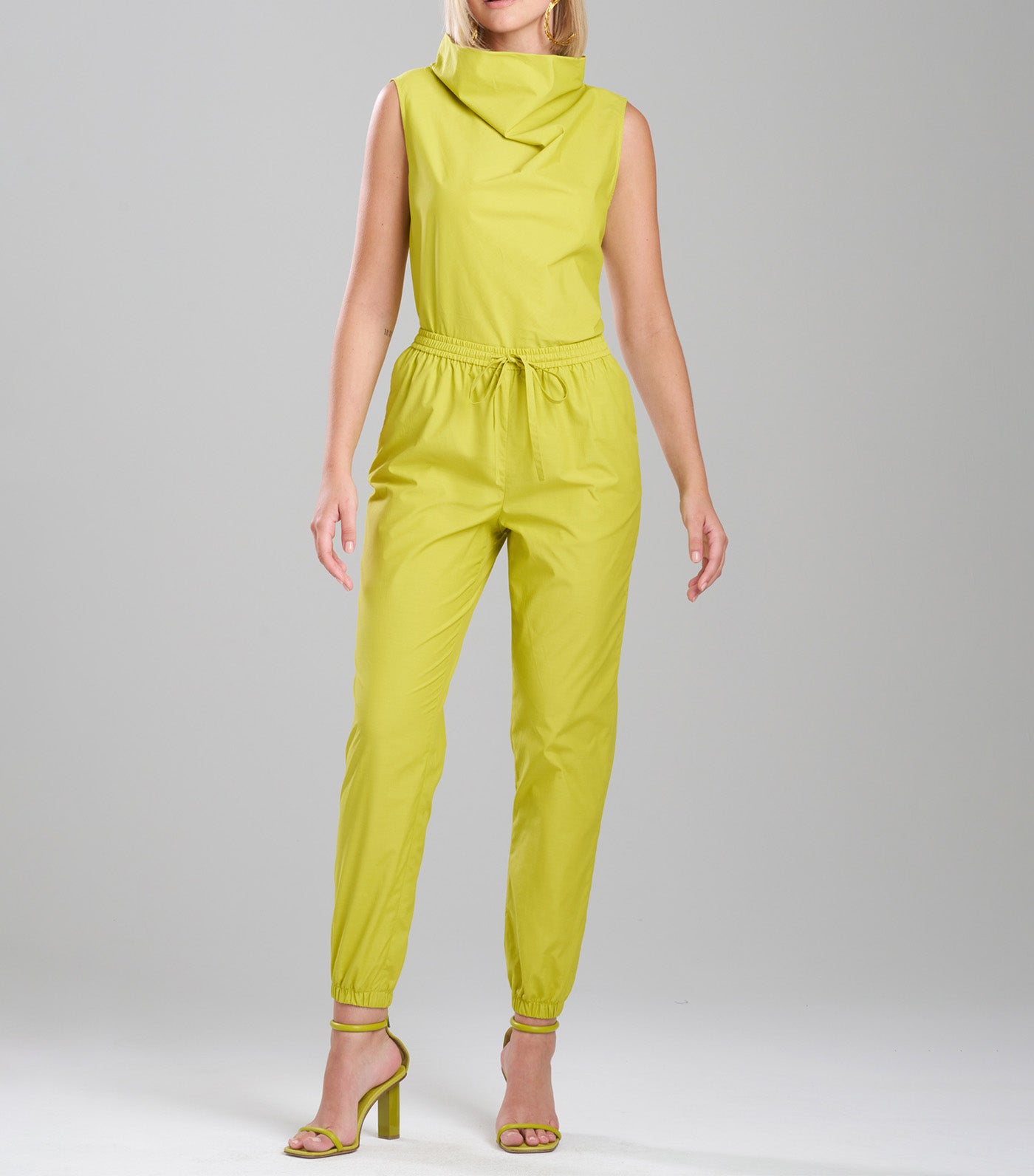 Techno Poplin Jogger Pants Chartreuse