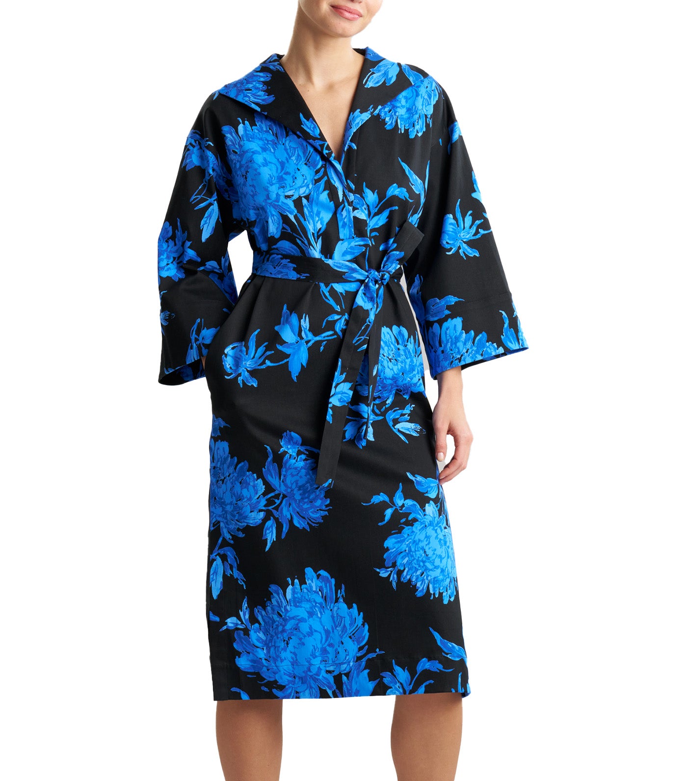 Miyako Printed Cotton Chino Kimono Shirtdress