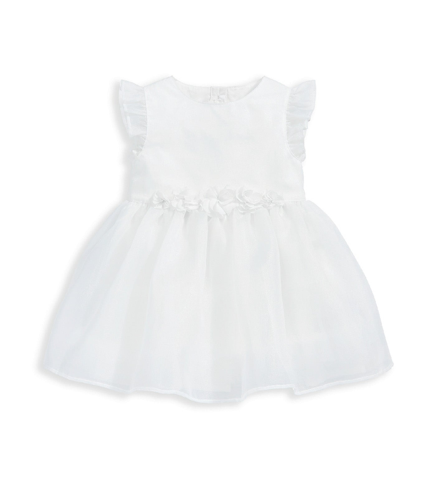 Organza Flower Dress White