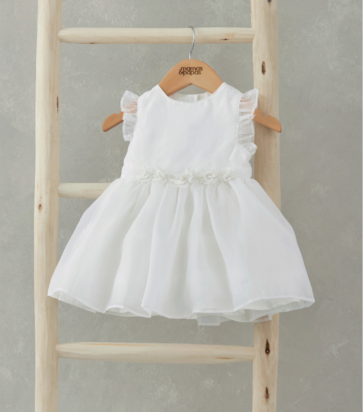 Organza Flower Dress White