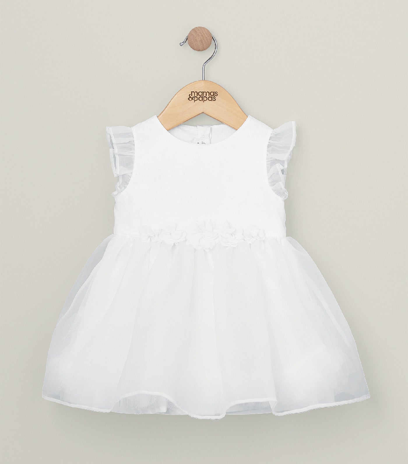 Organza Flower Dress White