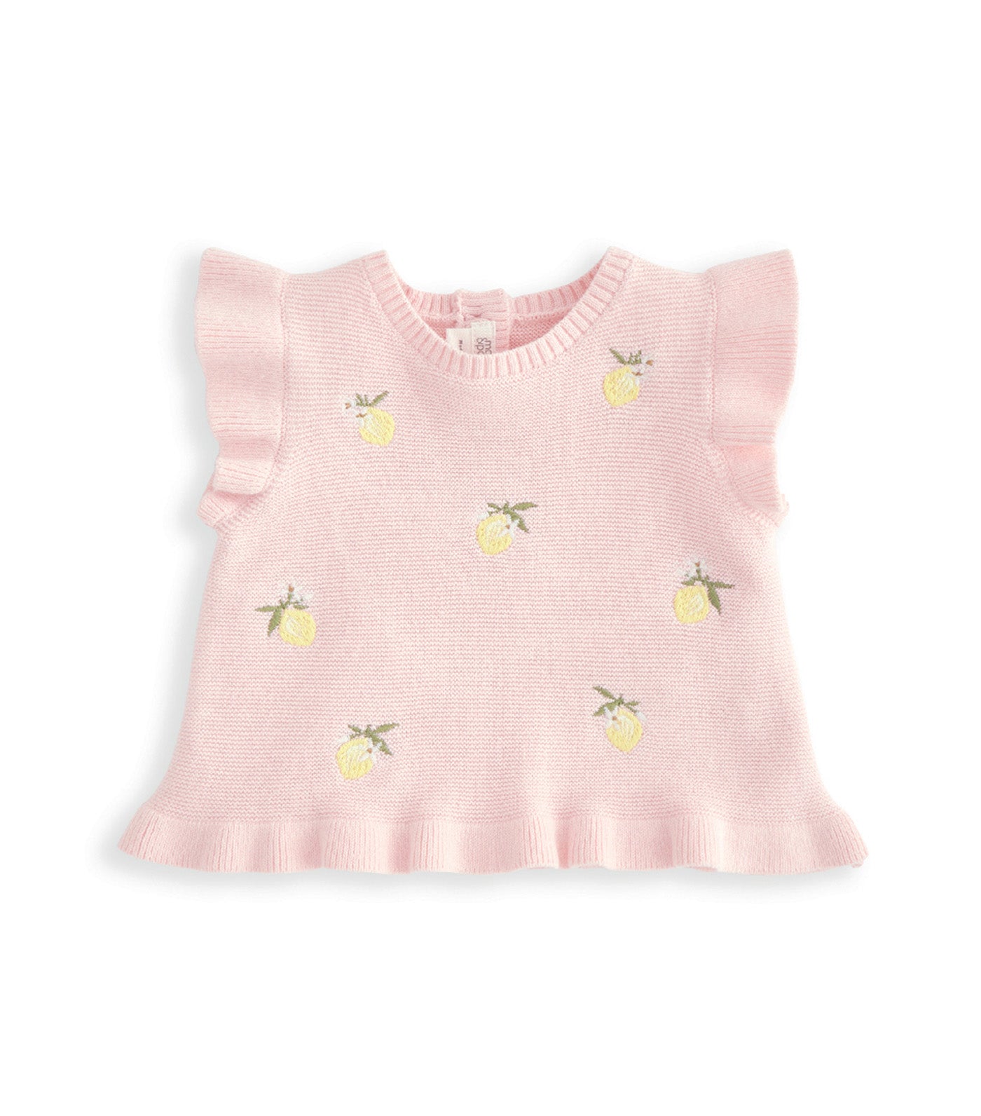 2-piece Embroidered Knit Top & Shorts Set Pink