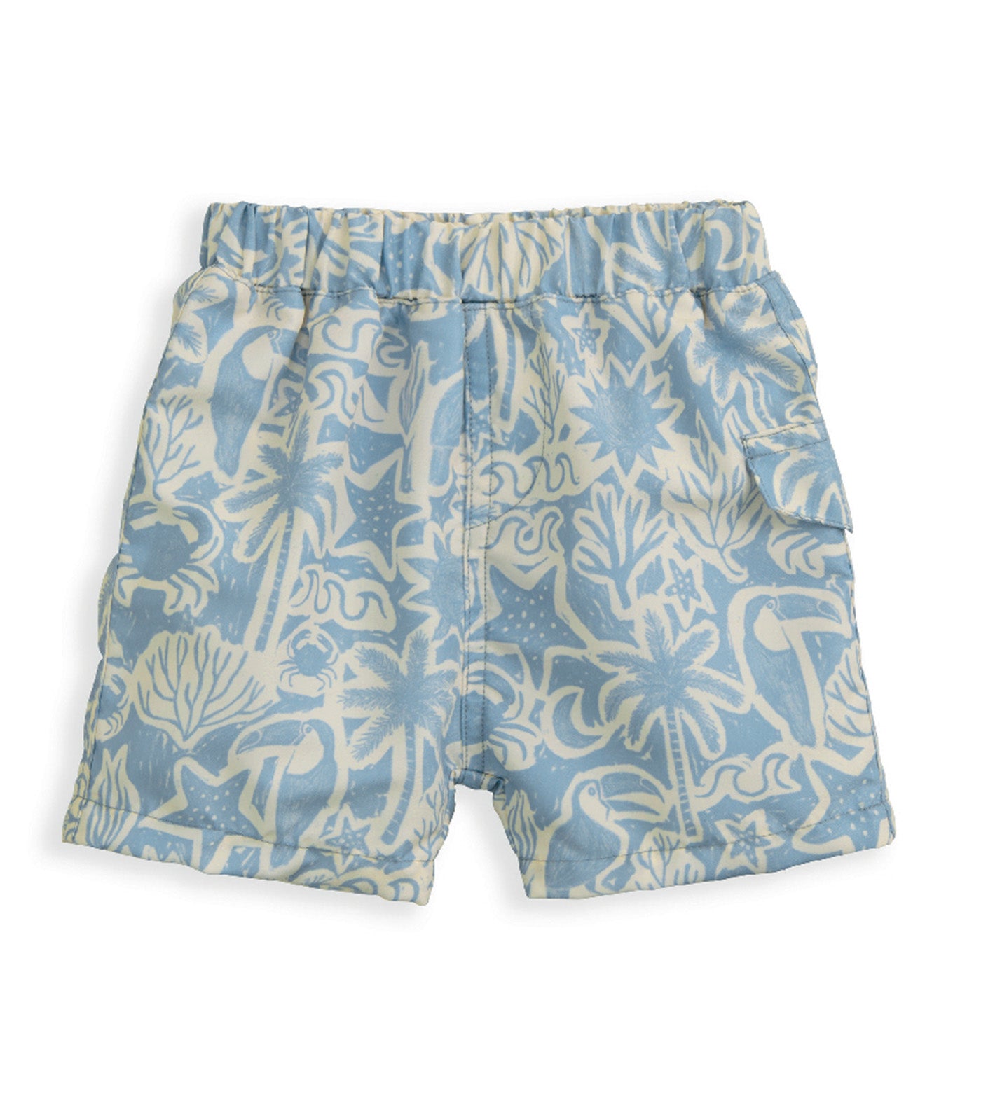 Board Shorts & Long-Sleeved Top Outfit Set Blue