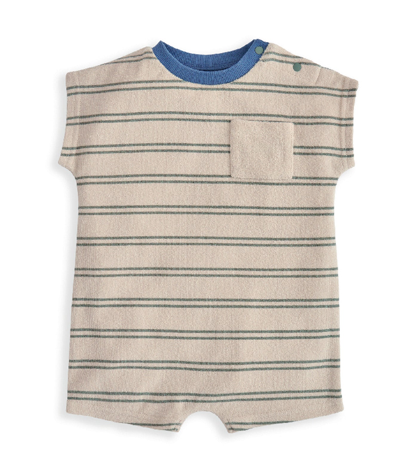 Terry Towelling Romper Striped
